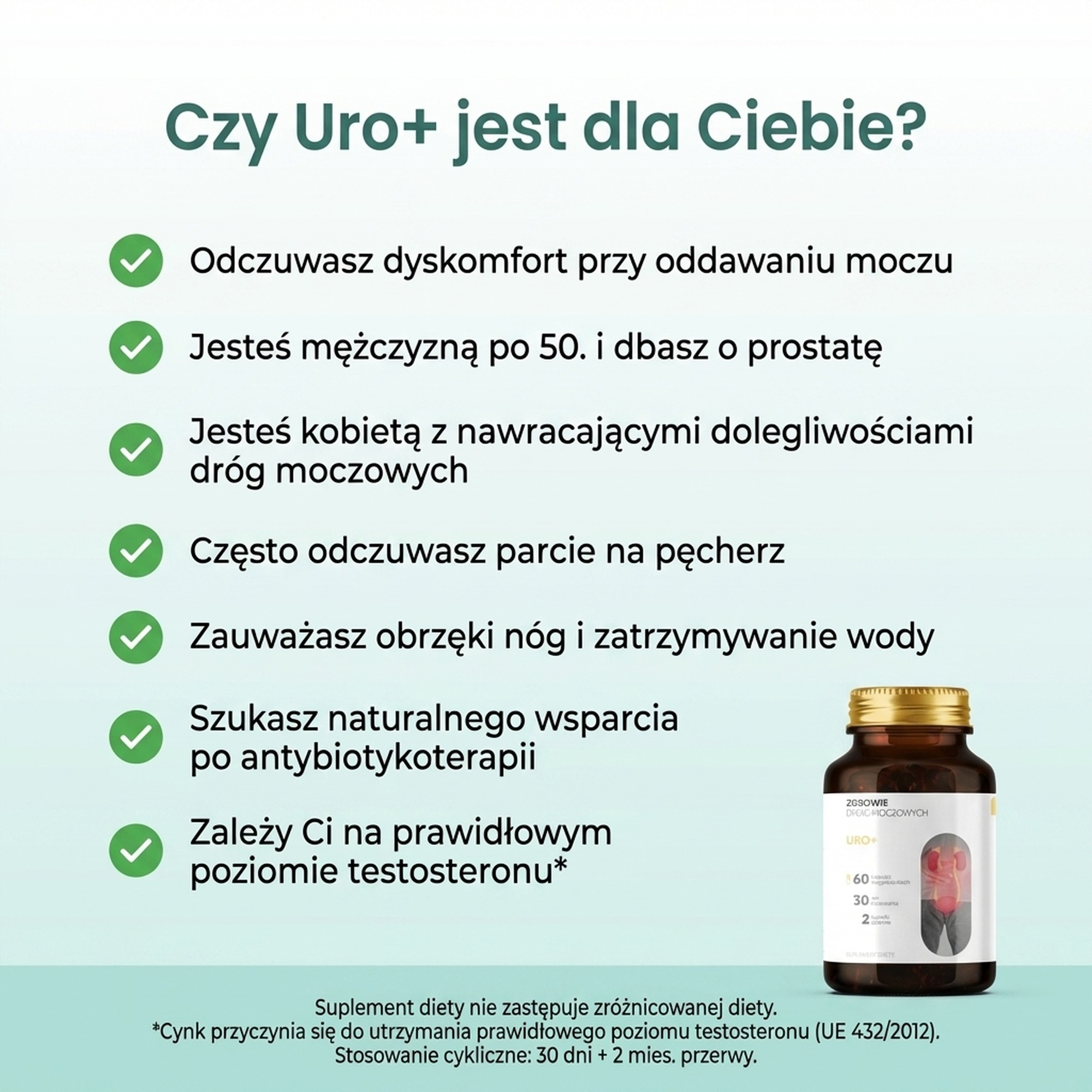 Uro+ - Nawłoć + Dynia + Nasturcja na zdrowy układ moczowy