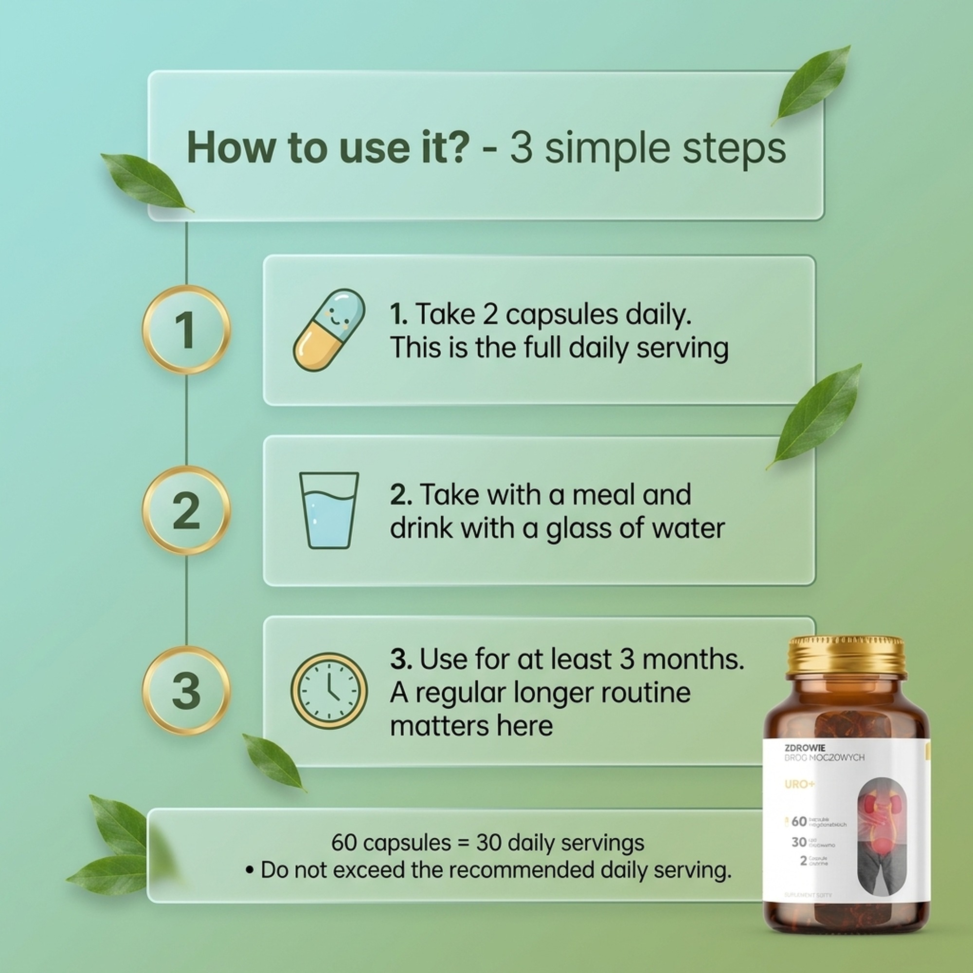 Uro Vitalis - Punarnava + Nettle + Pumpkin Seed for Urinary Routine