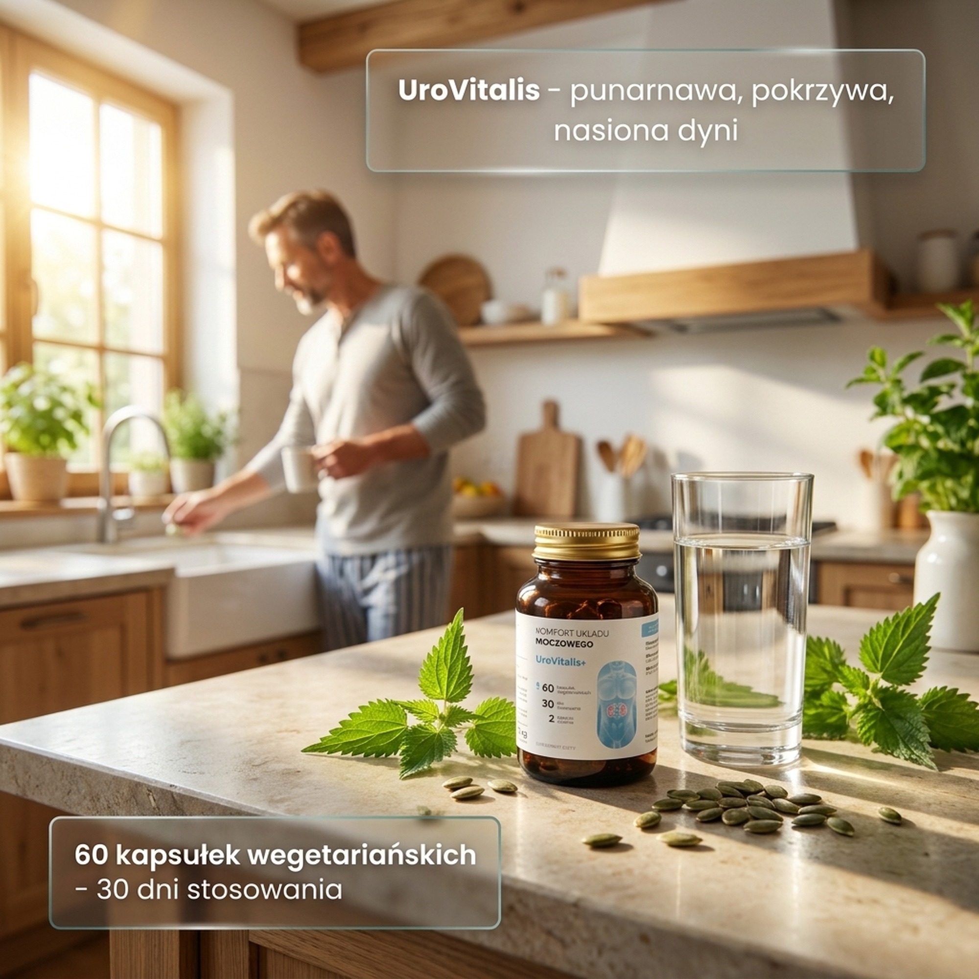 Uro Vitalis - Punarnawa + Pokrzywa + Nasiona dyni na układ moczowy