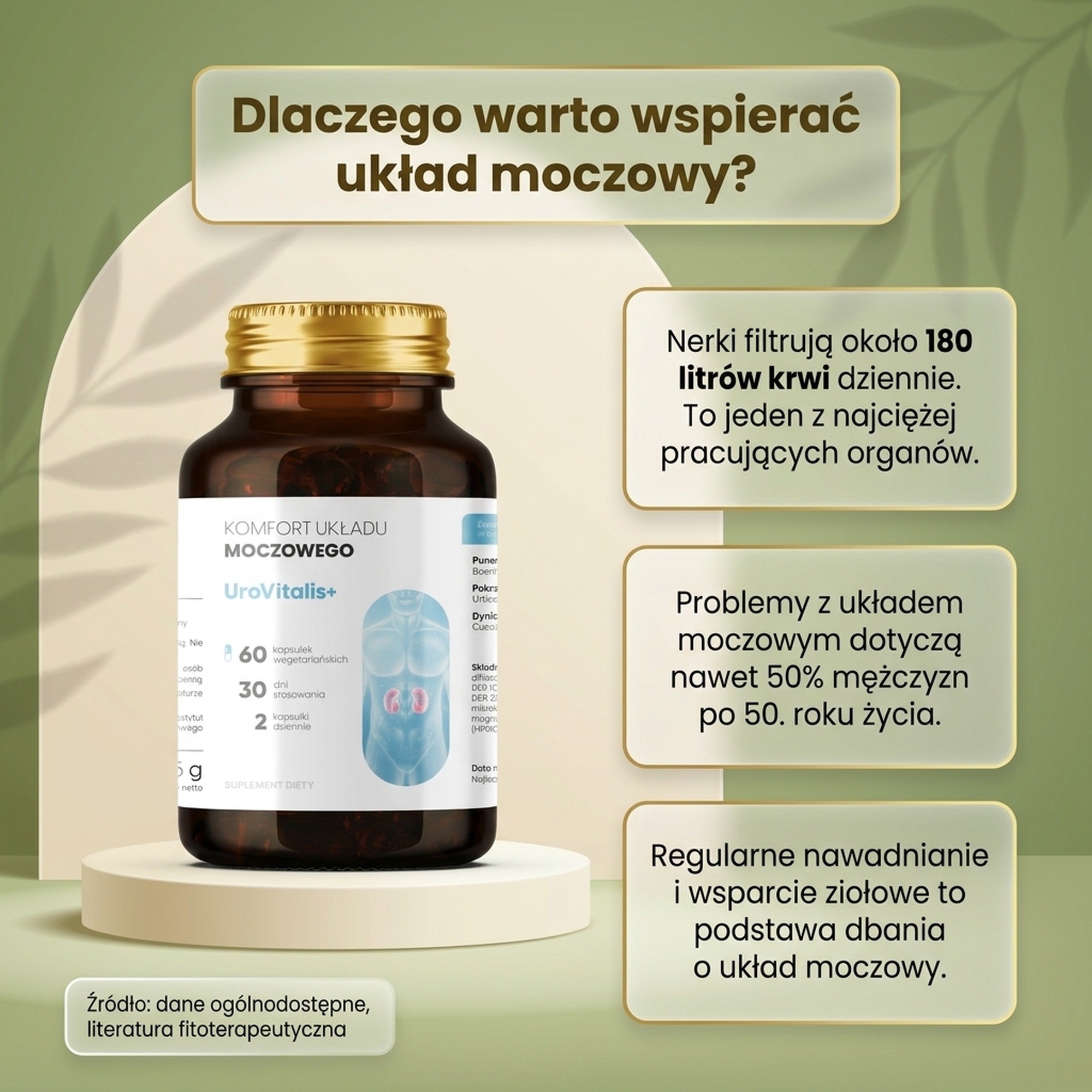 Uro Vitalis - Punarnawa + Pokrzywa + Nasiona dyni na układ moczowy