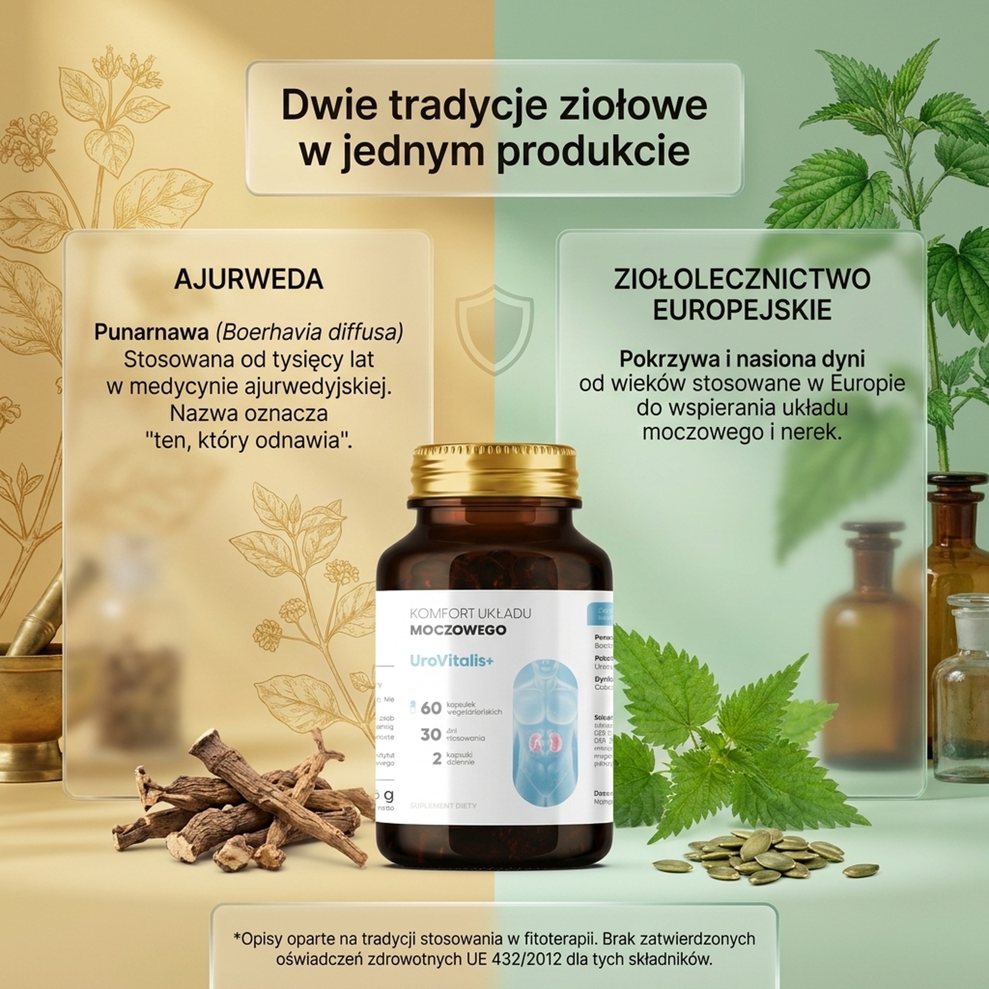 Uro Vitalis - Punarnawa + Pokrzywa + Nasiona dyni na układ moczowy