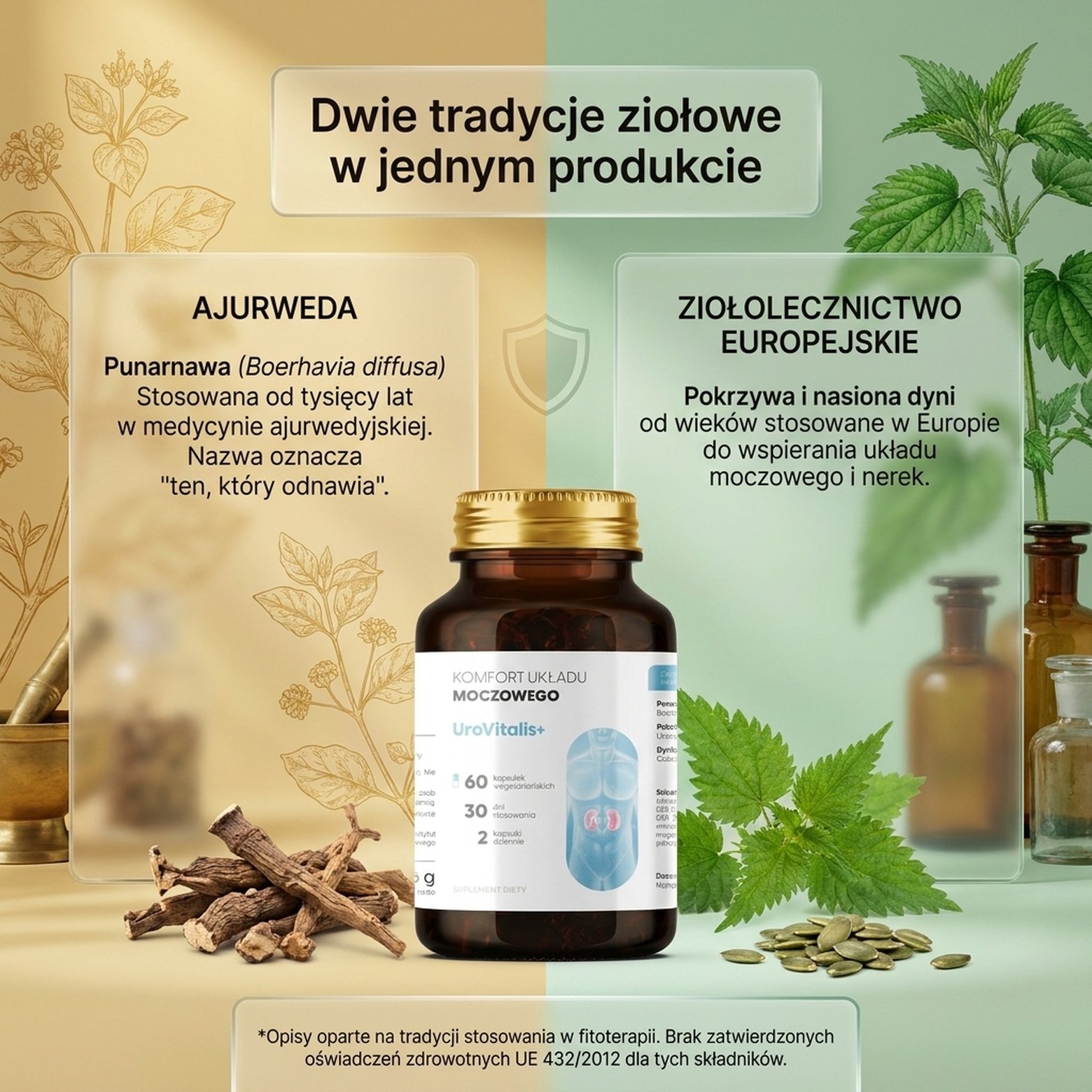 Uro Vitalis - Punarnawa + Pokrzywa + Nasiona dyni na układ moczowy