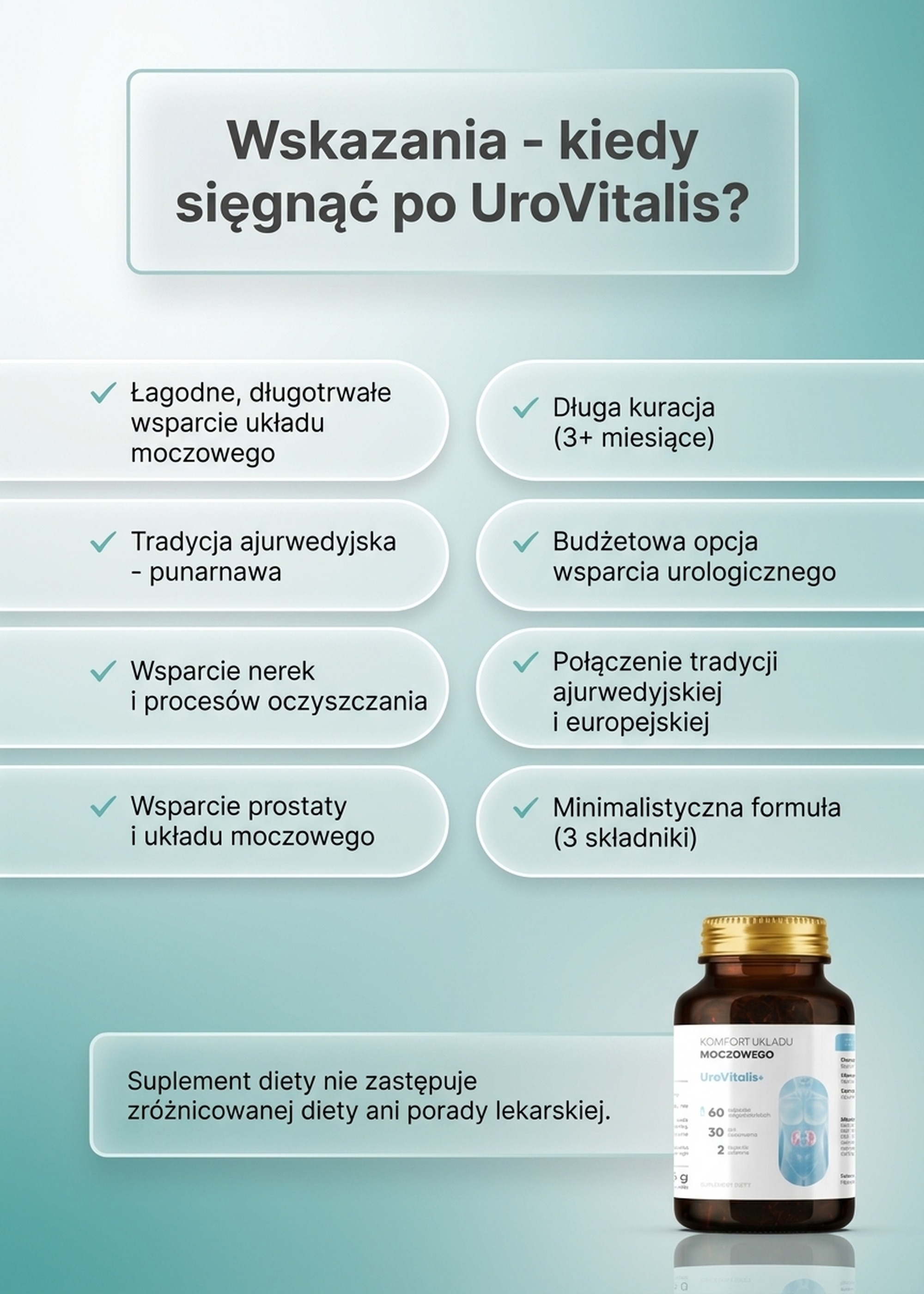 Uro Vitalis - Punarnawa + Pokrzywa + Nasiona dyni na układ moczowy