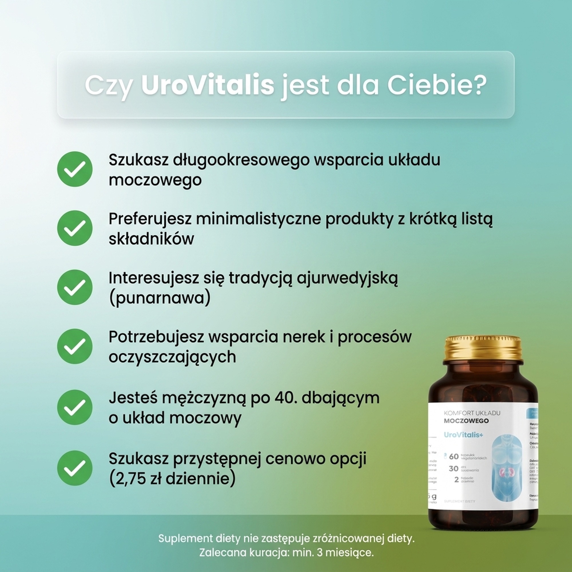 Uro Vitalis - Punarnawa + Pokrzywa + Nasiona dyni na układ moczowy