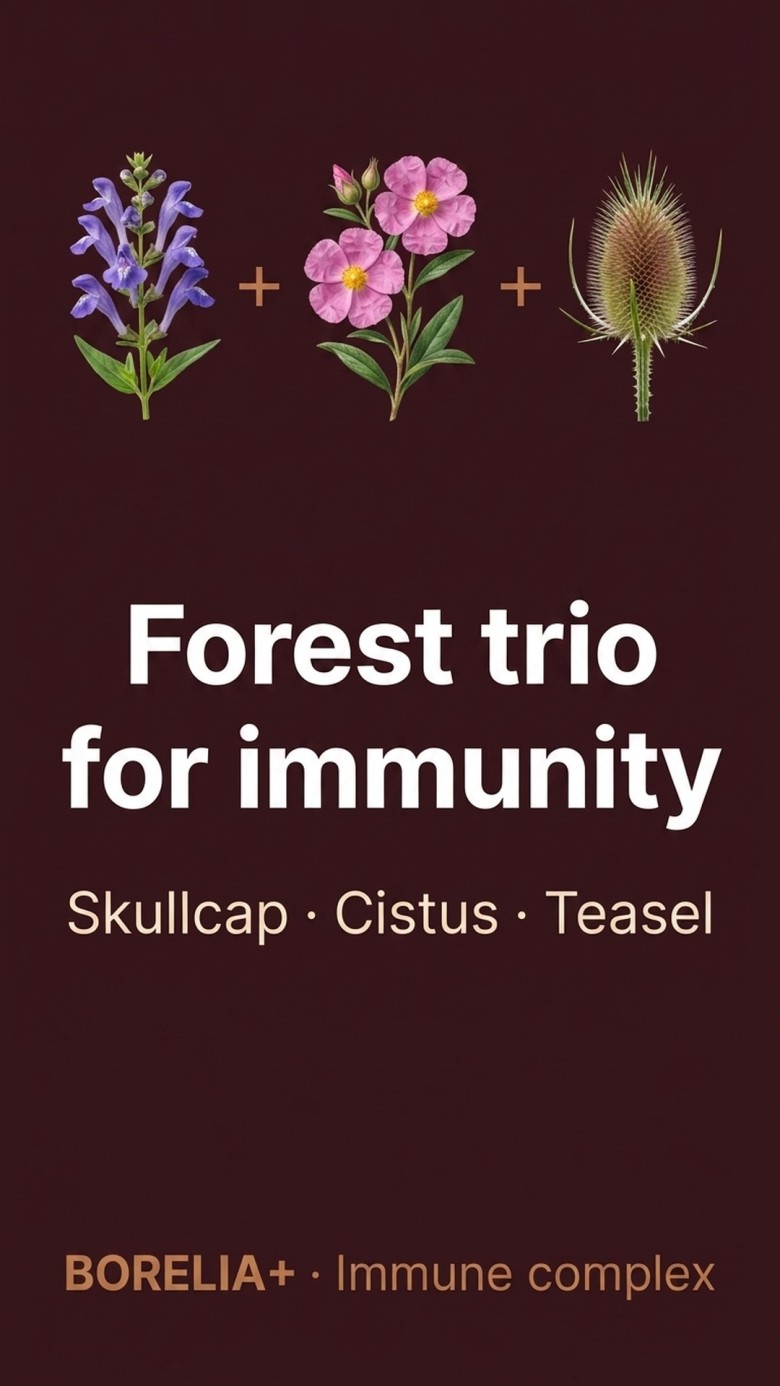 Borelia+ - Baikal Skullcap + Rock Rose + Teasel for Immune Support