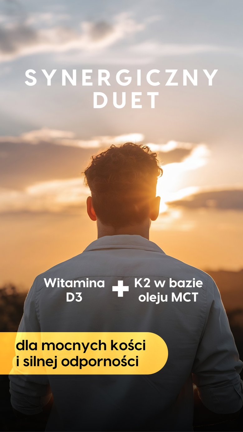 Witamina D3 + K2 MK7 z olejem MCT - 2000 IU - krople 50 ml