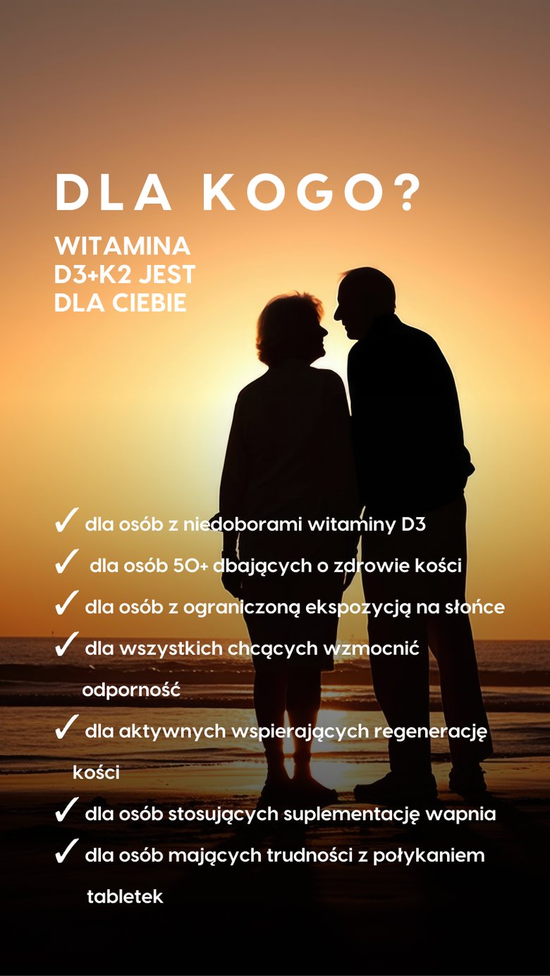 Witamina D3 + K2 MK7 z olejem MCT - 2000 IU - krople 50 ml