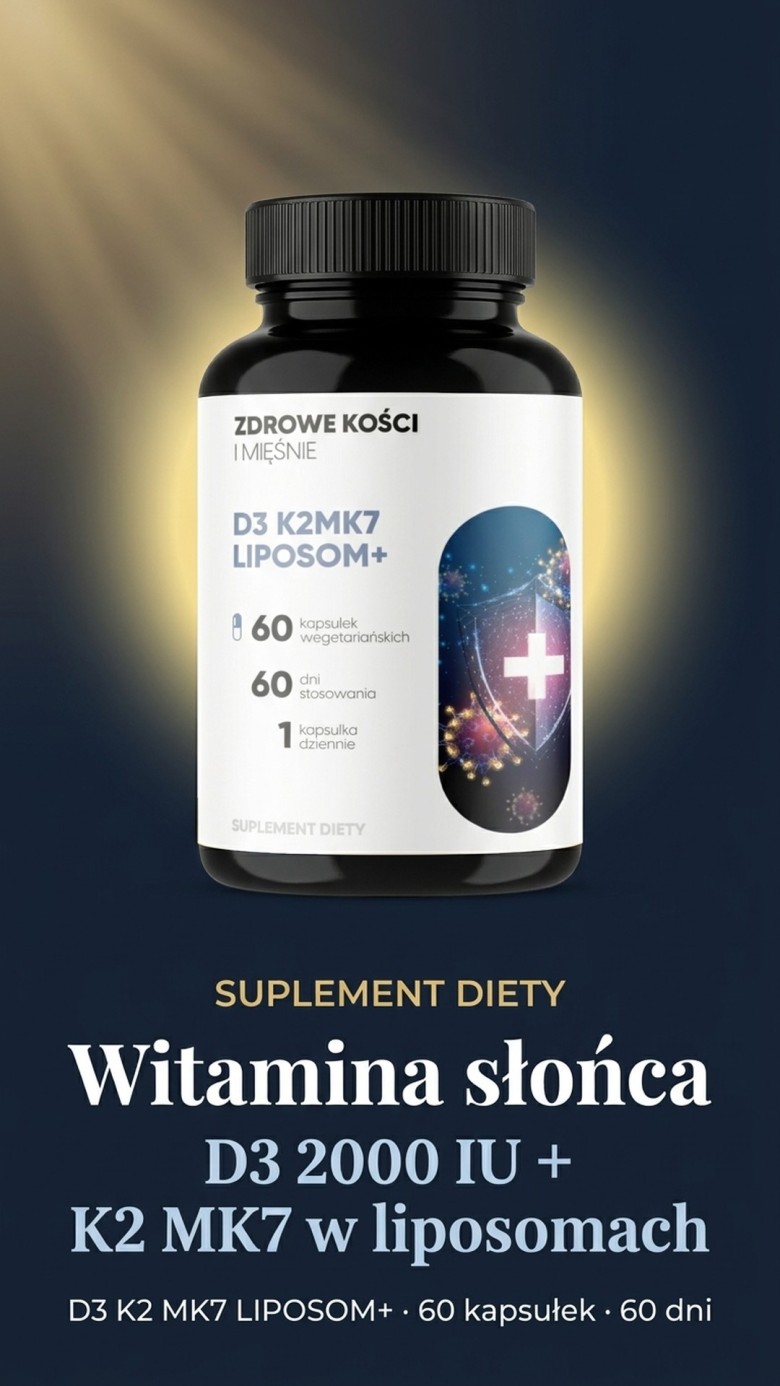 D3 K2 MK7 Liposom+ - Witamina D 2000 IU + K2 MK7 w liposomach