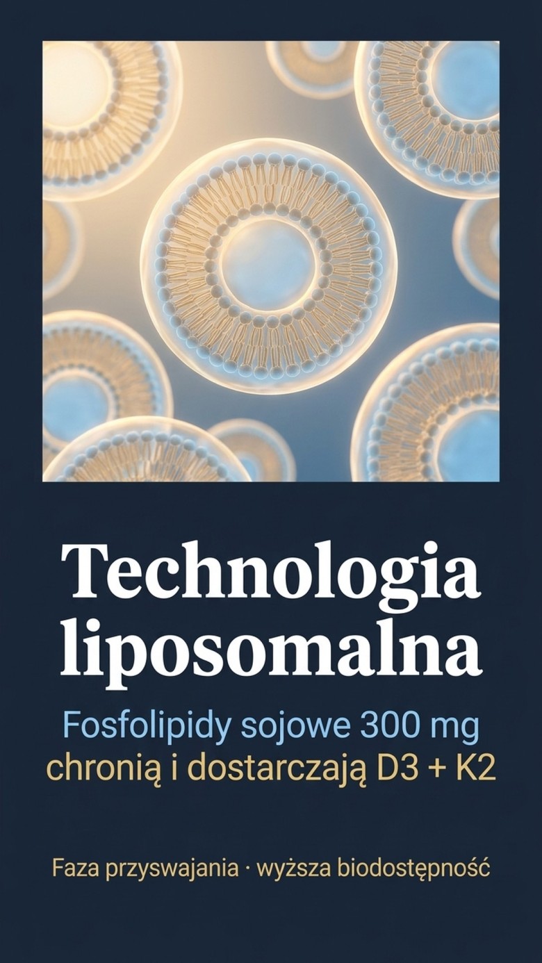 D3 K2 MK7 Liposom+ - Witamina D 2000 IU + K2 MK7 w liposomach