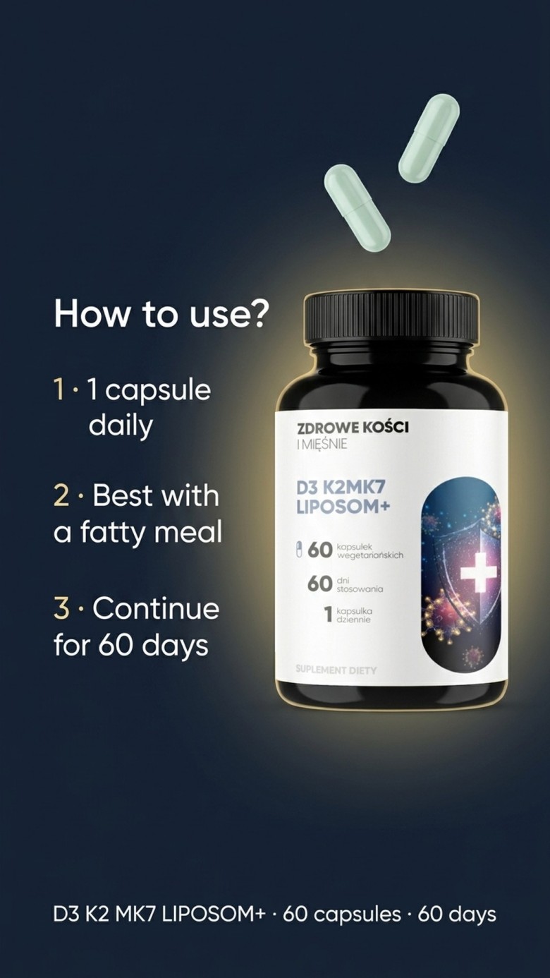 D3 K2 MK7 Liposomal+ - Vitamin D 2000 IU + K2 MK7 in Liposomes