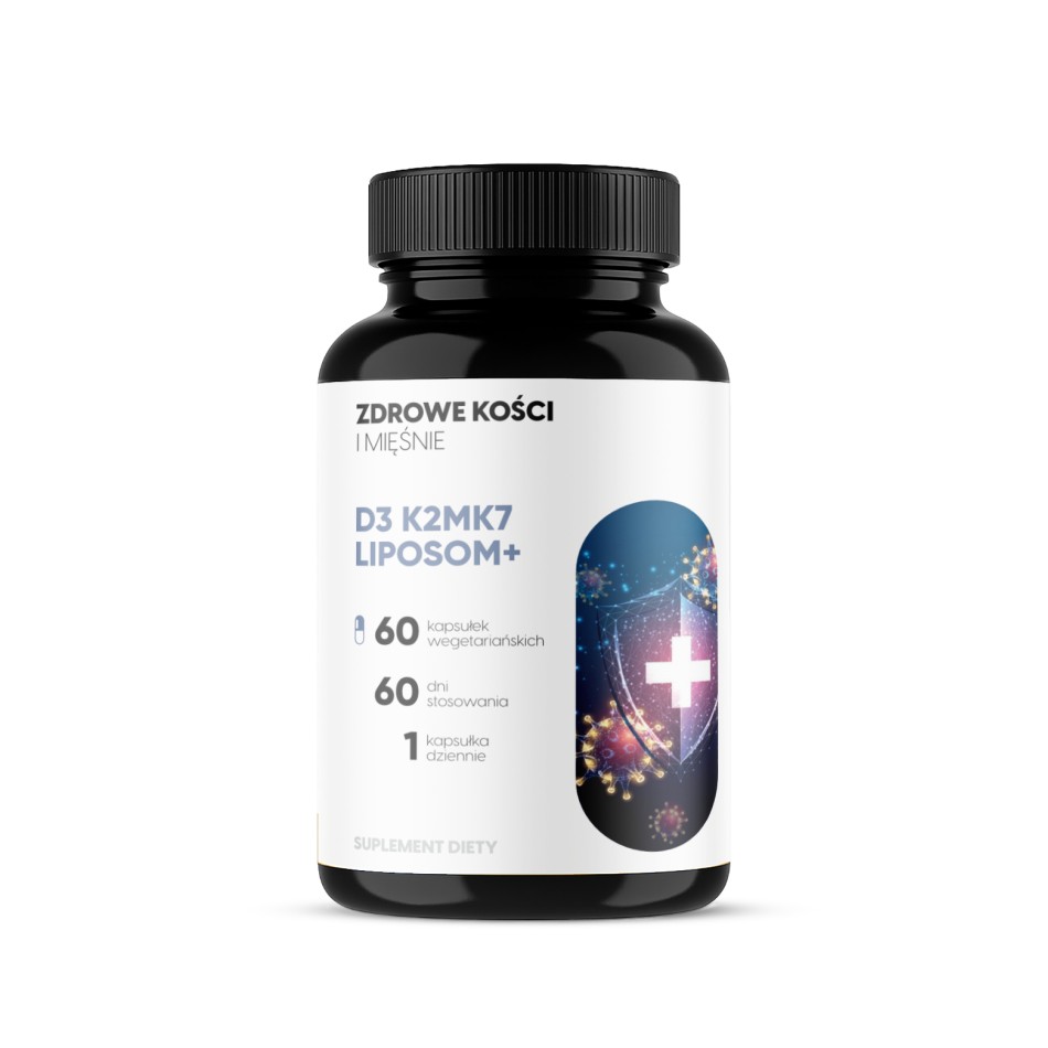 Viloway - D3 K2 MK7 Liposomal+ - Vitamin D 2000 IU + K2 MK7 in liposomes - 60 capsules