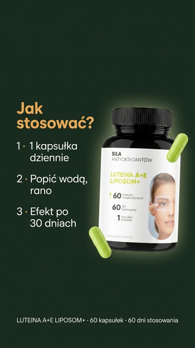 Luteina A + E Liposom+ - Luteina + Zeaksantyna + Witamina E na zdrowy wzrok