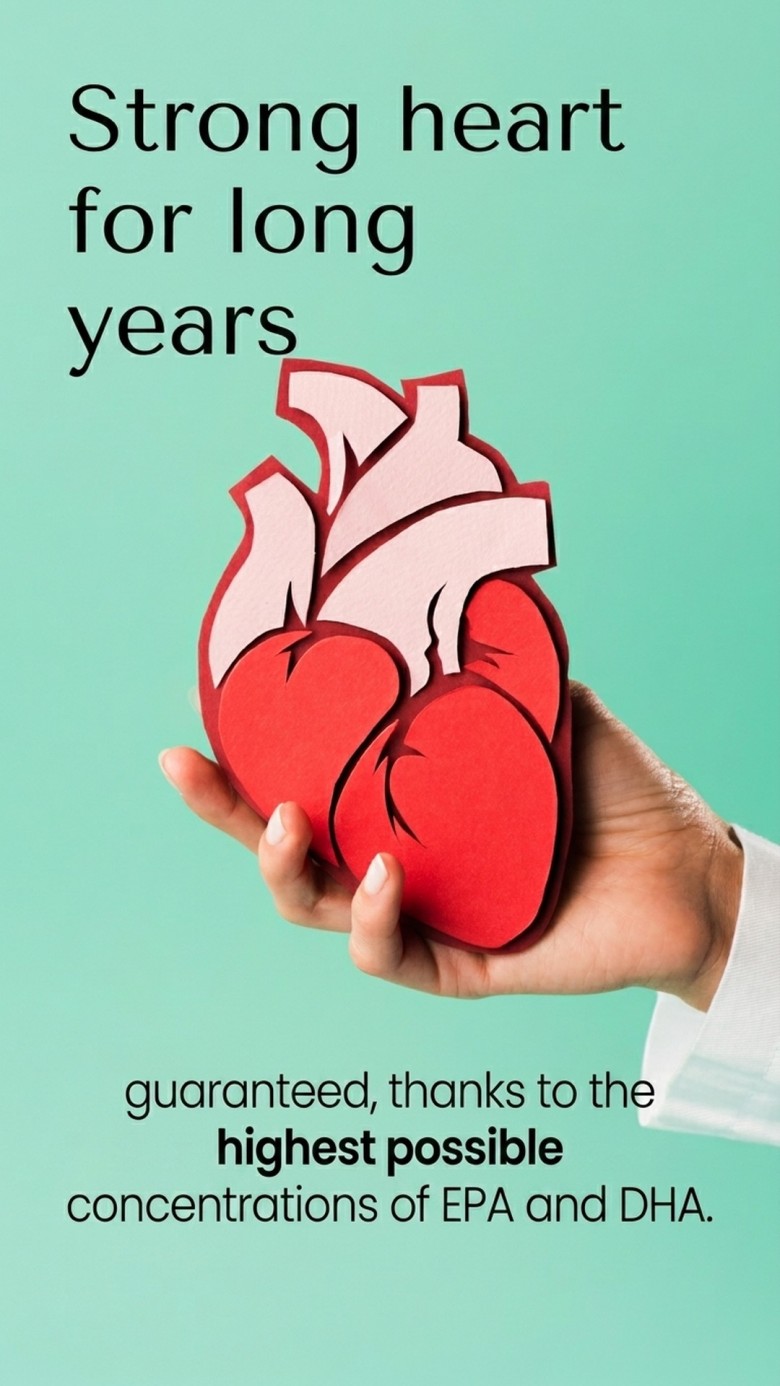 Omega+ - Omega-3 EPA DHA + Coenzyme Q10 for Heart and Brain