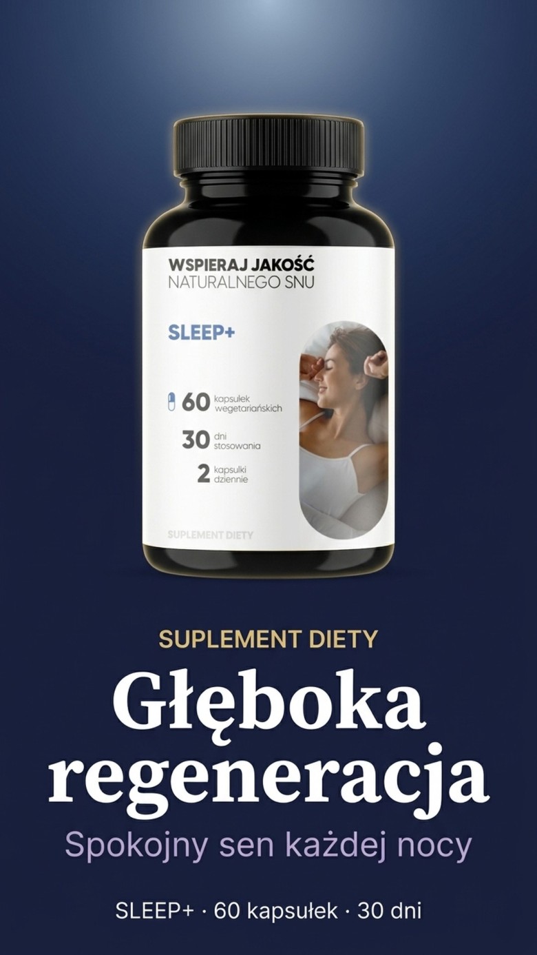 Sleep+ - Ashwagandha + Męczennica + Wiśnia z melatoniną na spokojny sen