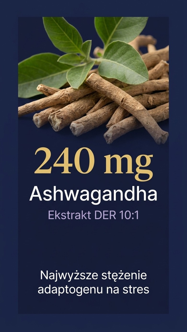 Sleep+ - Ashwagandha + Męczennica + Wiśnia z melatoniną na spokojny sen