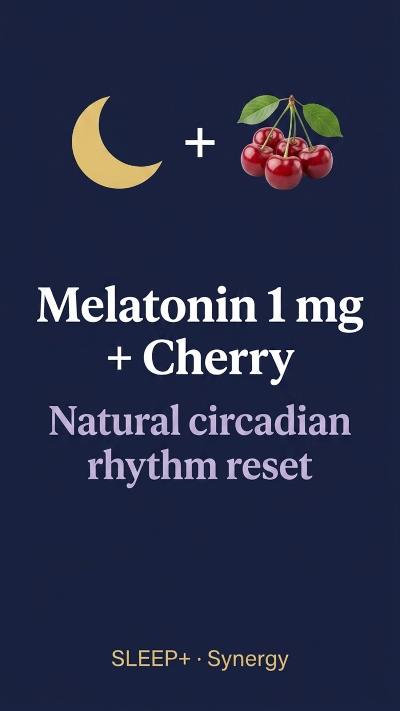 Sleep+ - Ashwagandha + Passionflower + Sour Cherry with Melatonin for Restful Sleep