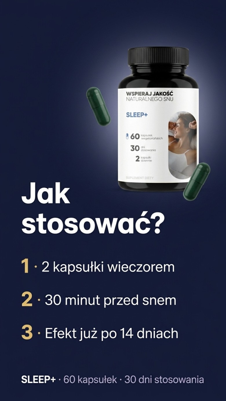 Sleep+ - Ashwagandha + Męczennica + Wiśnia z melatoniną na spokojny sen