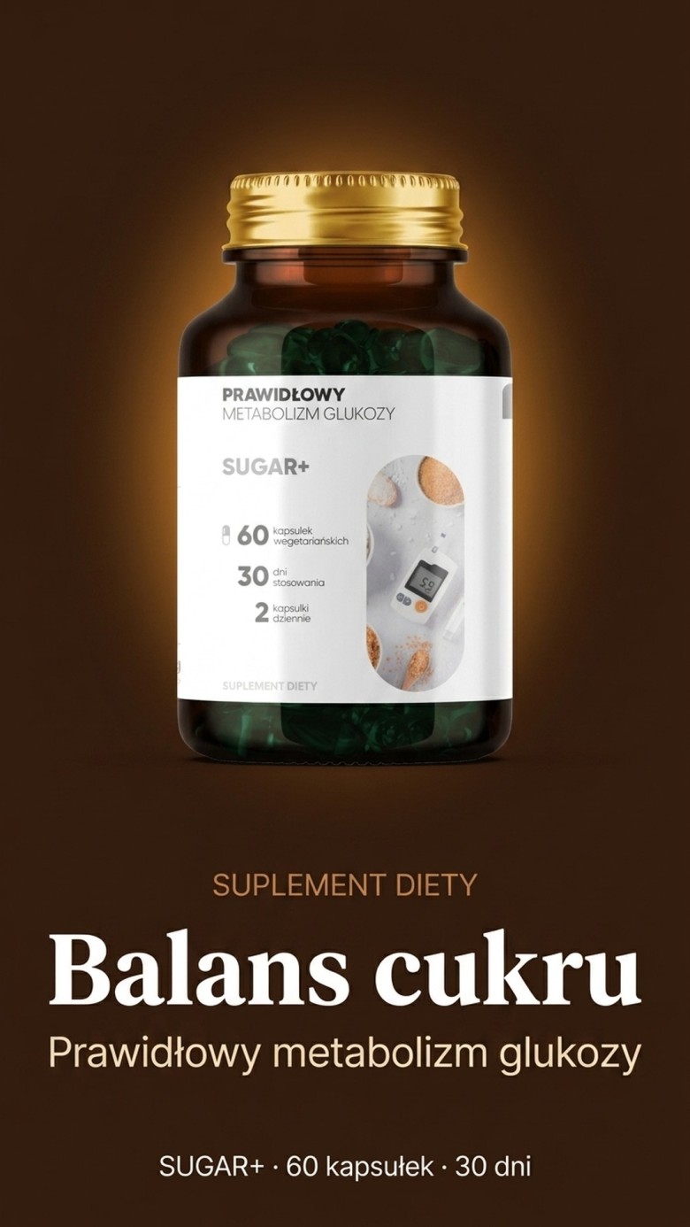 Sugar+ - Cykoria + Przepękla + Cynamonowiec na prawidłowy metabolizm cukru