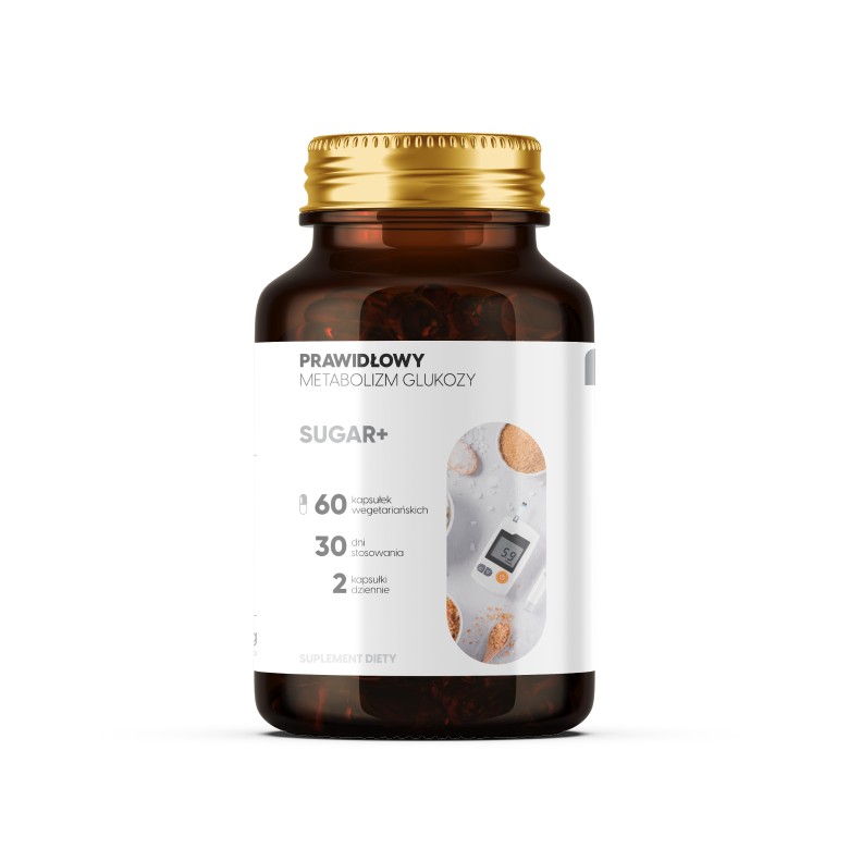 Sugar+ - Cykoria + Przepękla + Cynamonowiec na prawidłowy metabolizm cukru