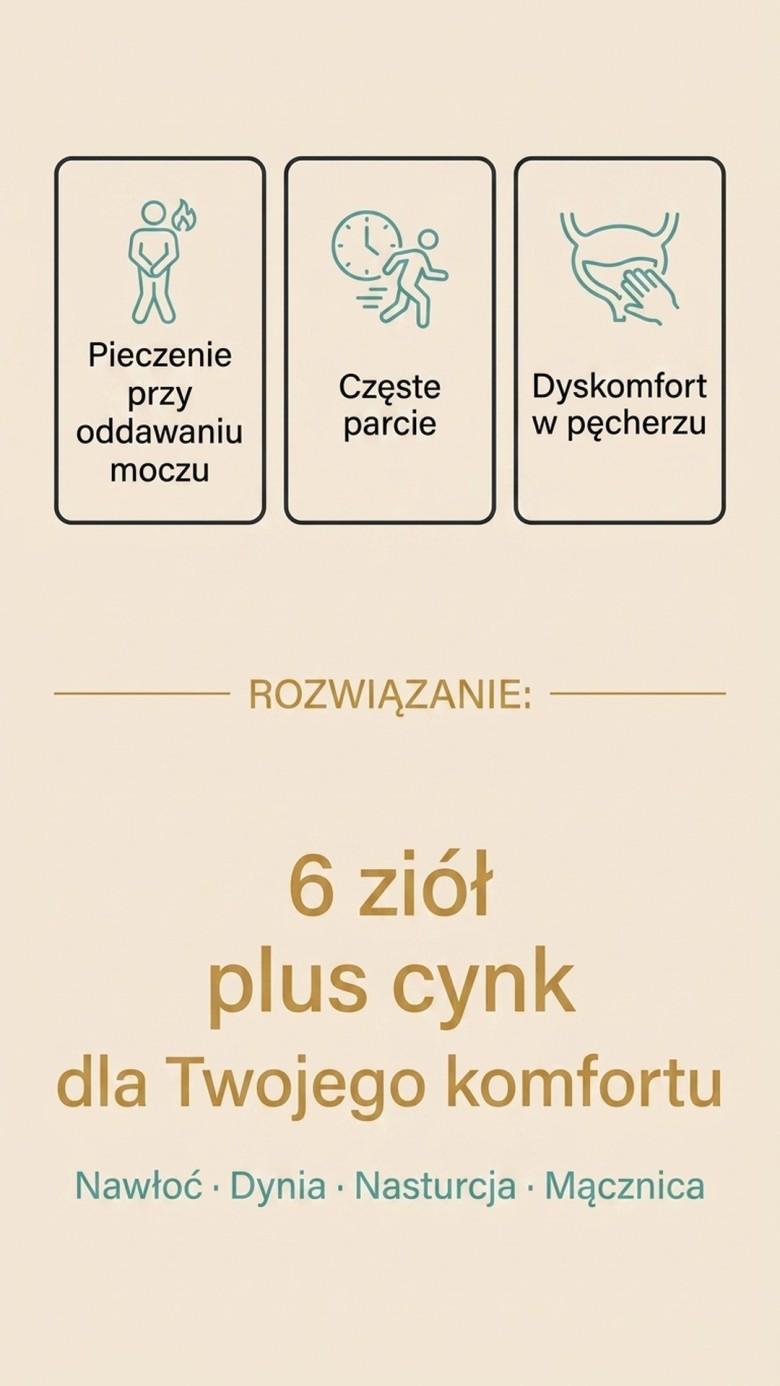 Uro+ - Nawłoć + Dynia + Nasturcja na zdrowy układ moczowy