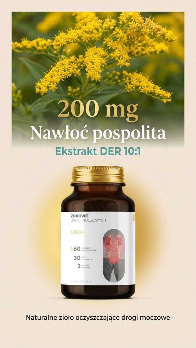 Uro+ - Nawłoć + Dynia + Nasturcja na zdrowy układ moczowy