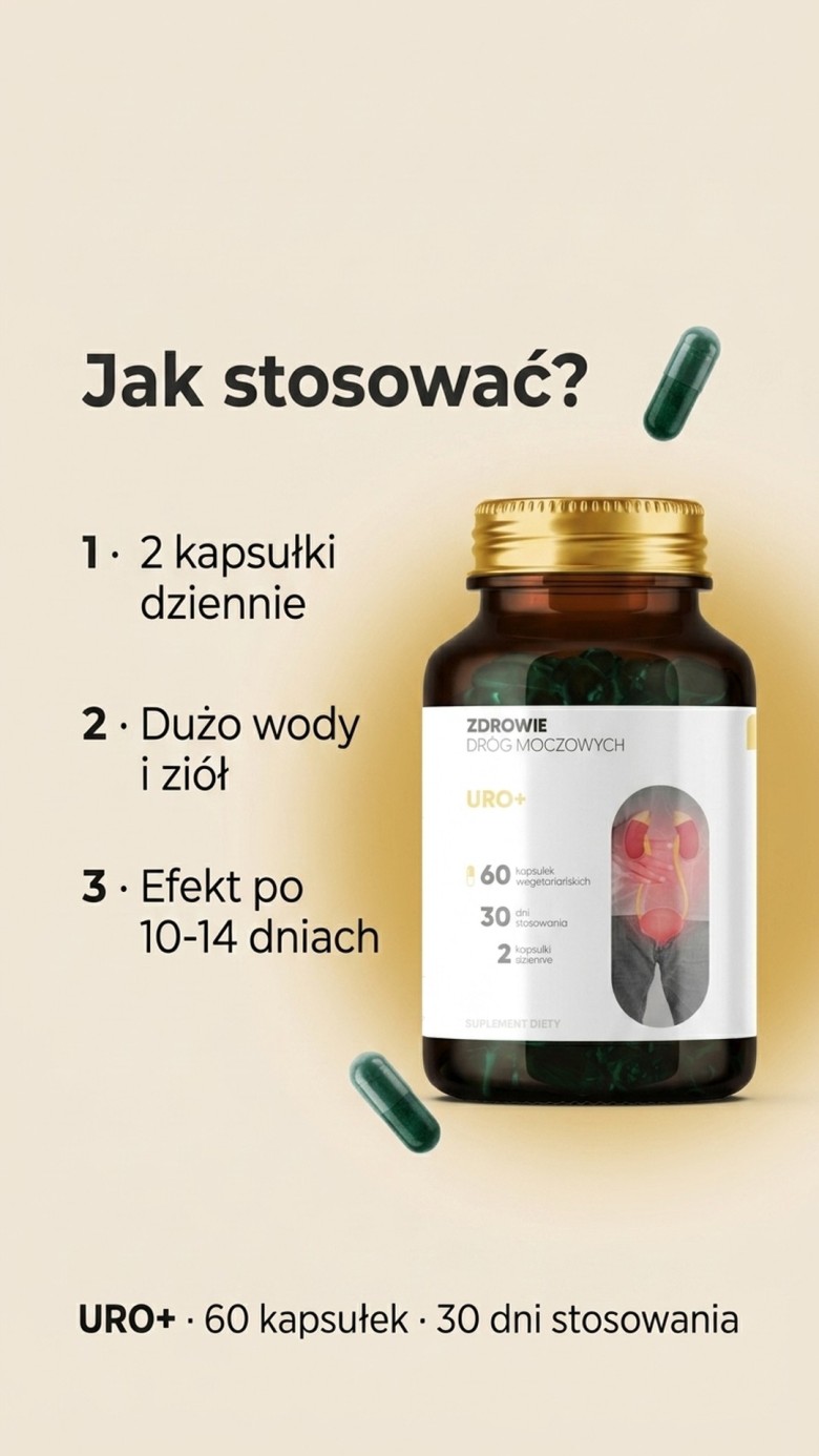 Uro+ - Nawłoć + Dynia + Nasturcja na zdrowy układ moczowy