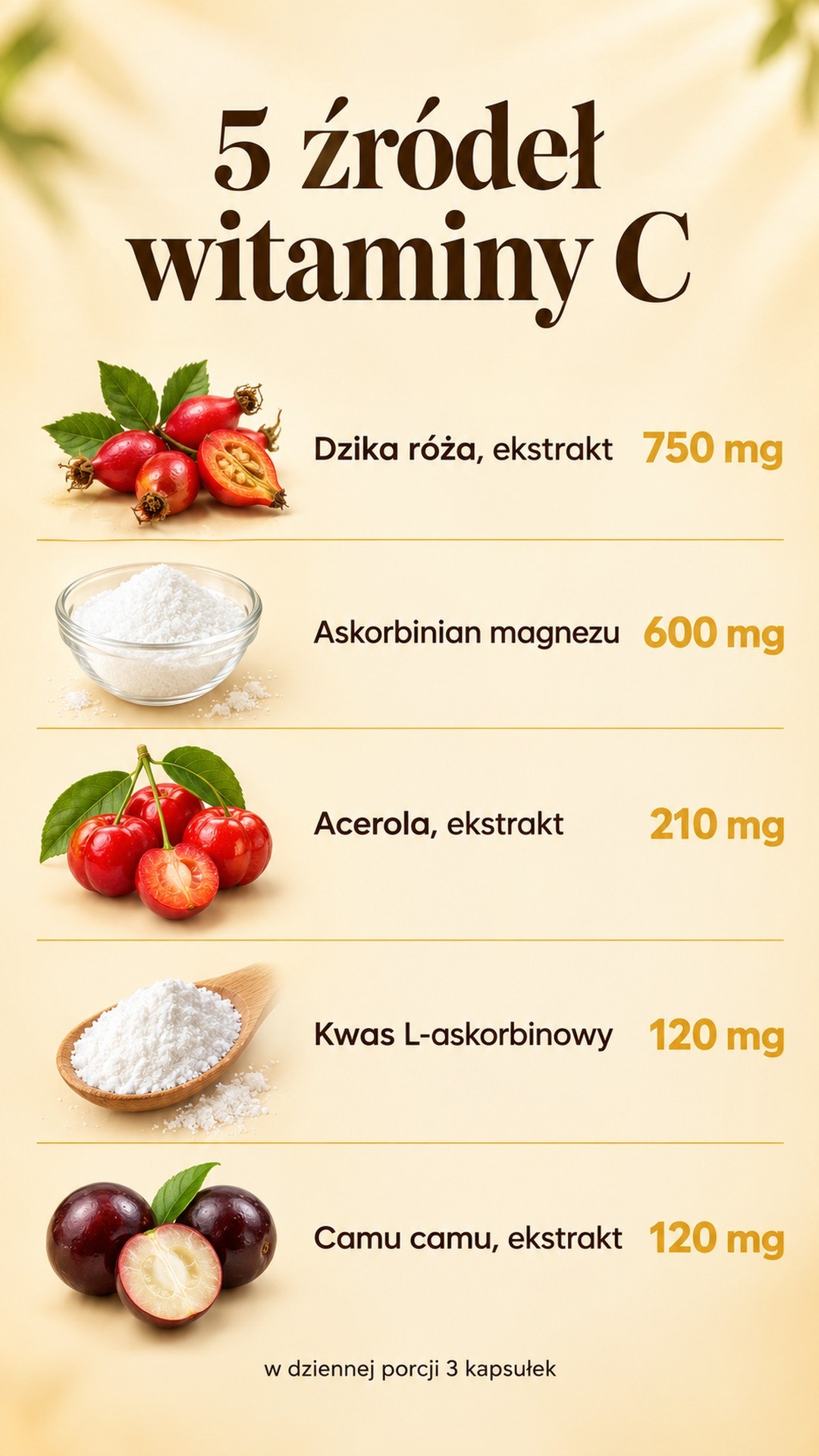 Witamina C+ - dzika róża, acerola i camu camu dla odporności i kolagenu — story 3