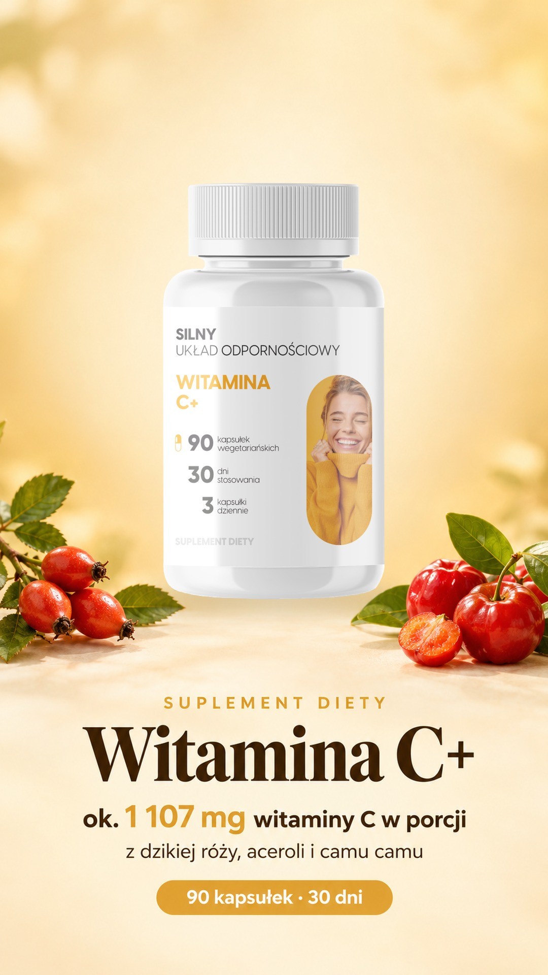 Witamina C+ - dzika róża, acerola i camu camu dla odporności i kolagenu — story 4