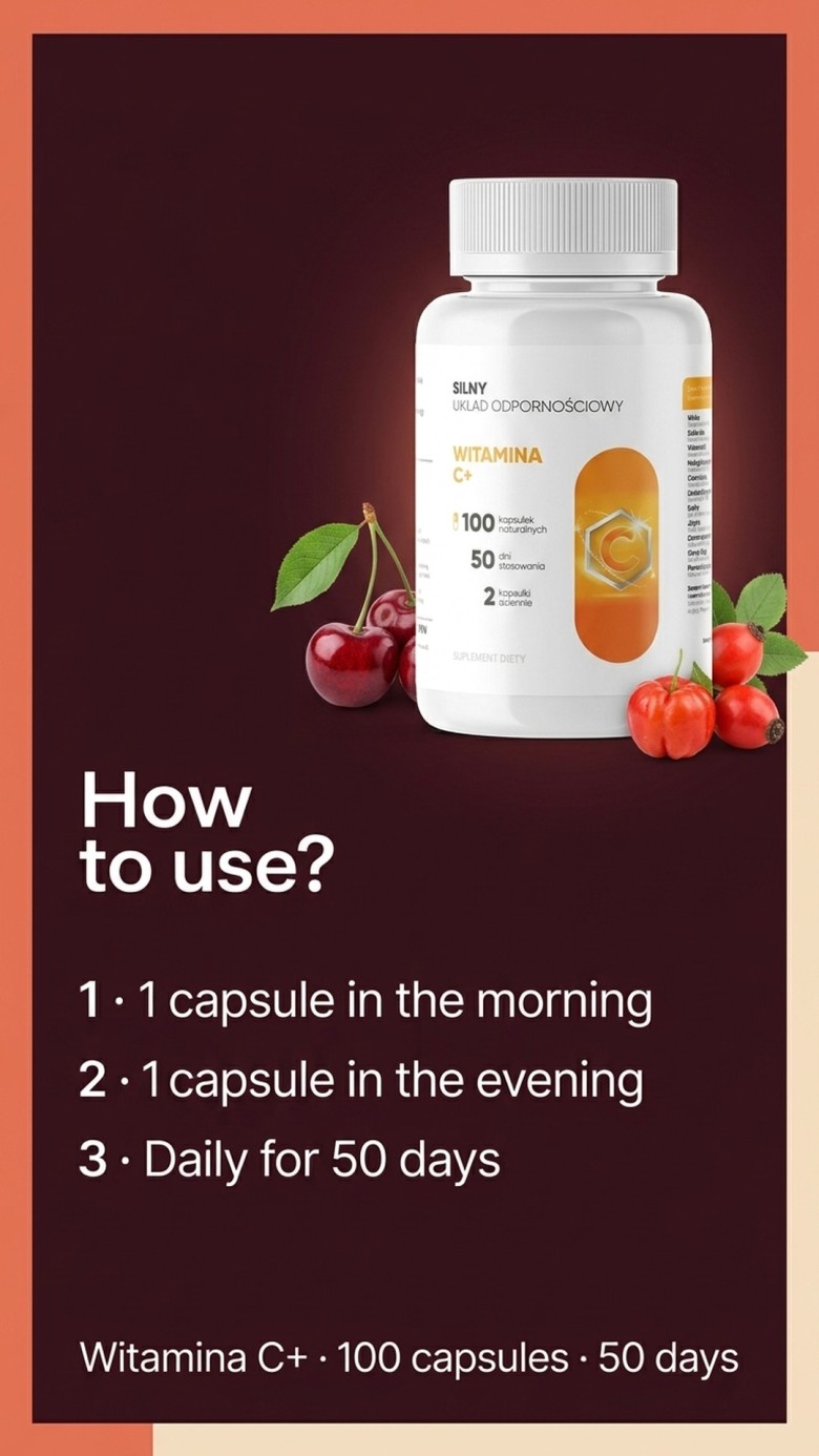 Vitamin C+ - Sour Cherry + Rose Hip + Acerola - Natural Vitamin C