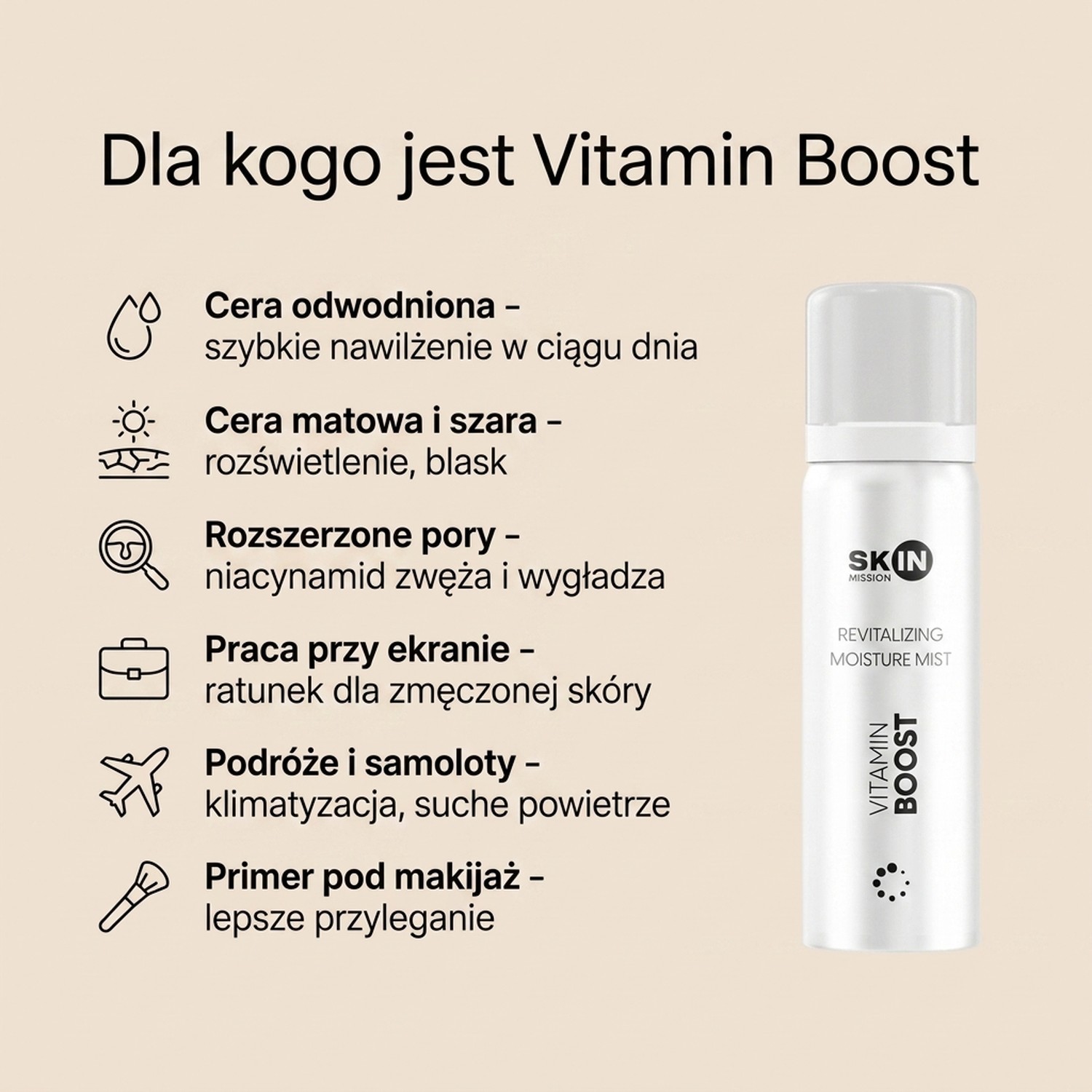 Vitamin Boost - Niacynamid + Witamina C + E + B6 - serum witaminowe
