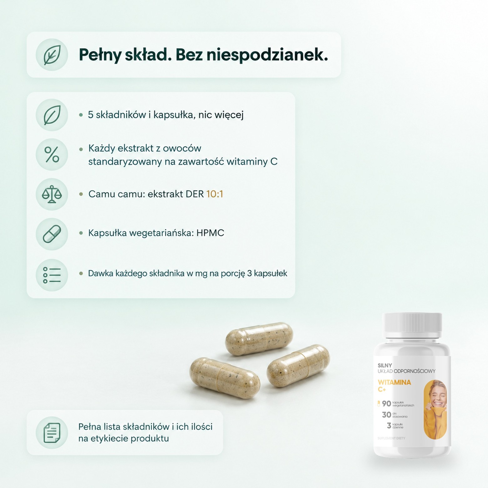 Witamina C+ - dzika róża, acerola i camu camu dla odporności i kolagenu