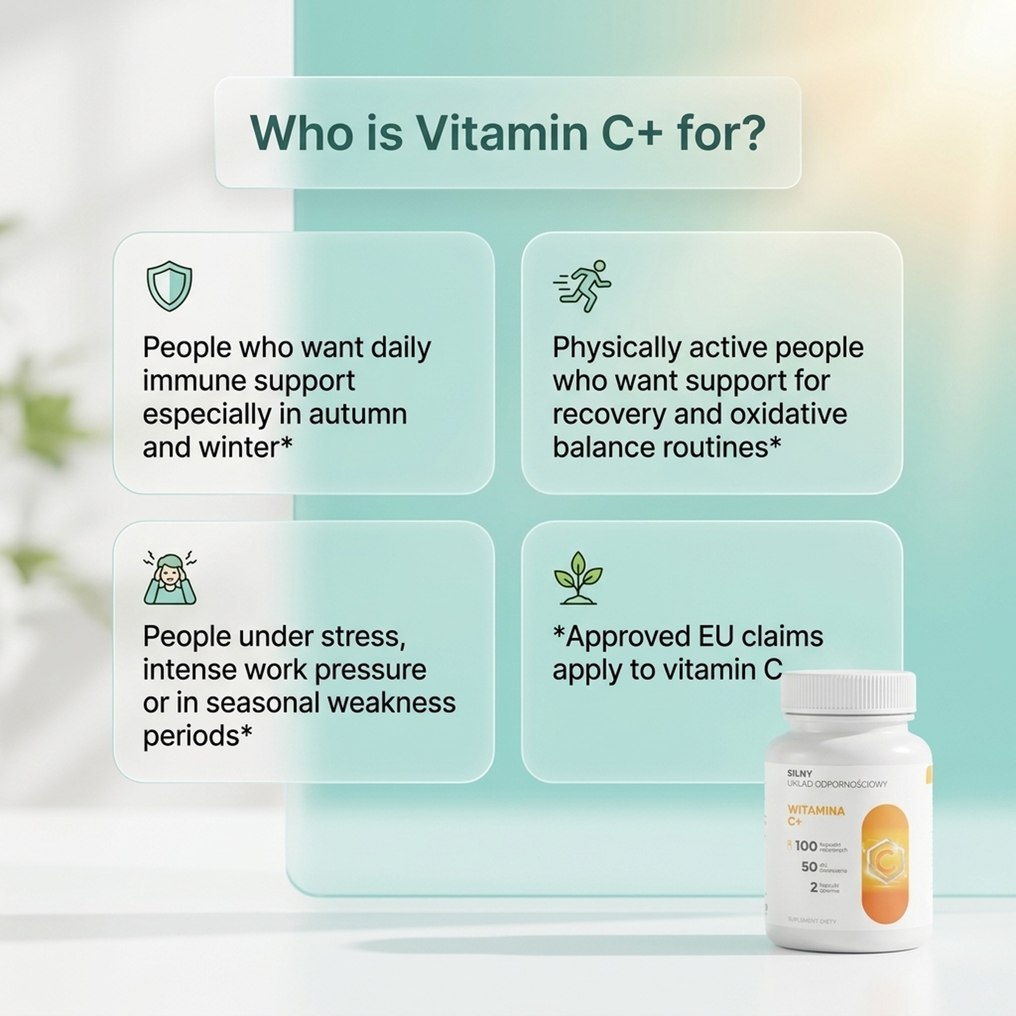 Vitamin C+ - Cherry, Rosehip and Acerola for Immunity and Collagen