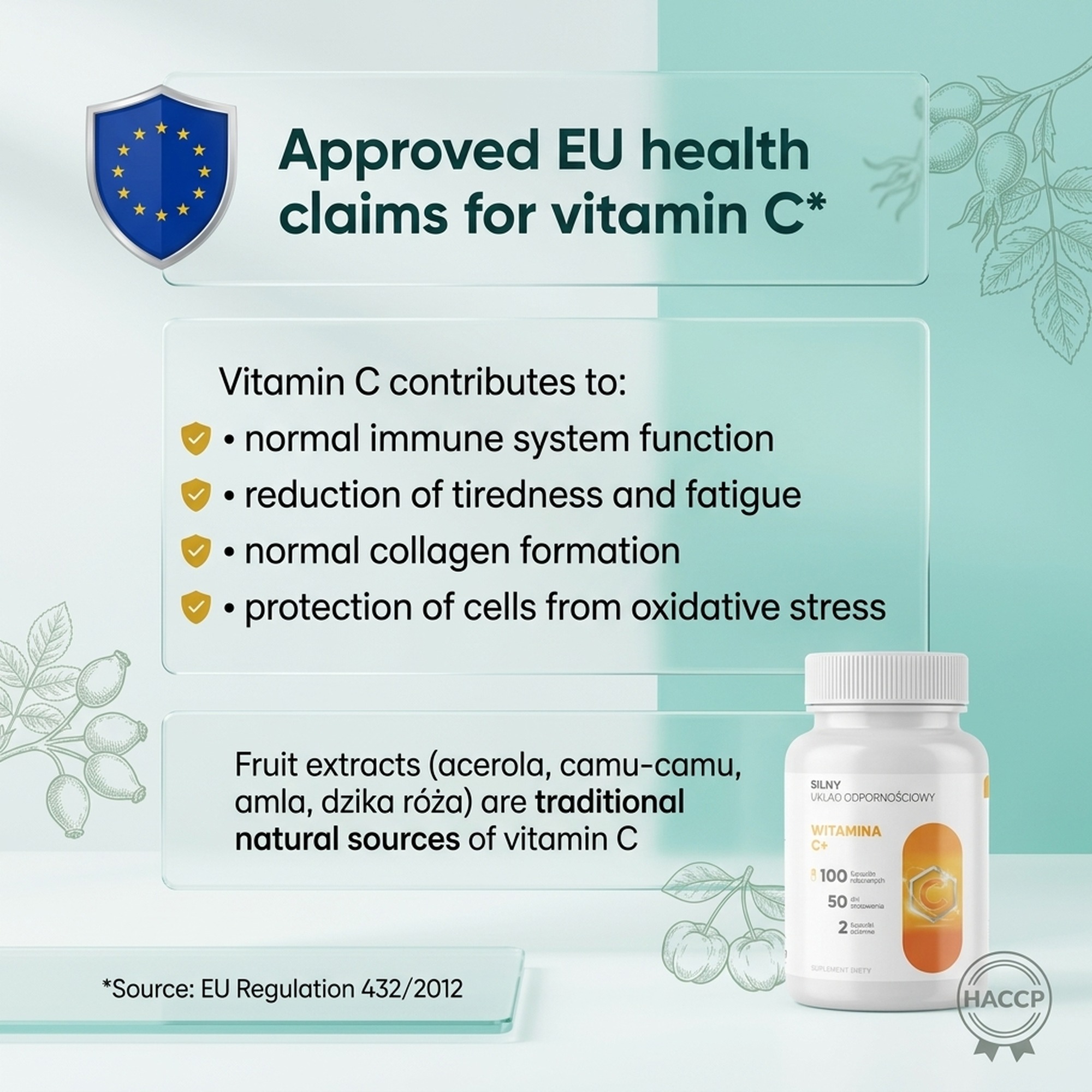 Vitamin C+ - Cherry, Rosehip and Acerola for Immunity and Collagen