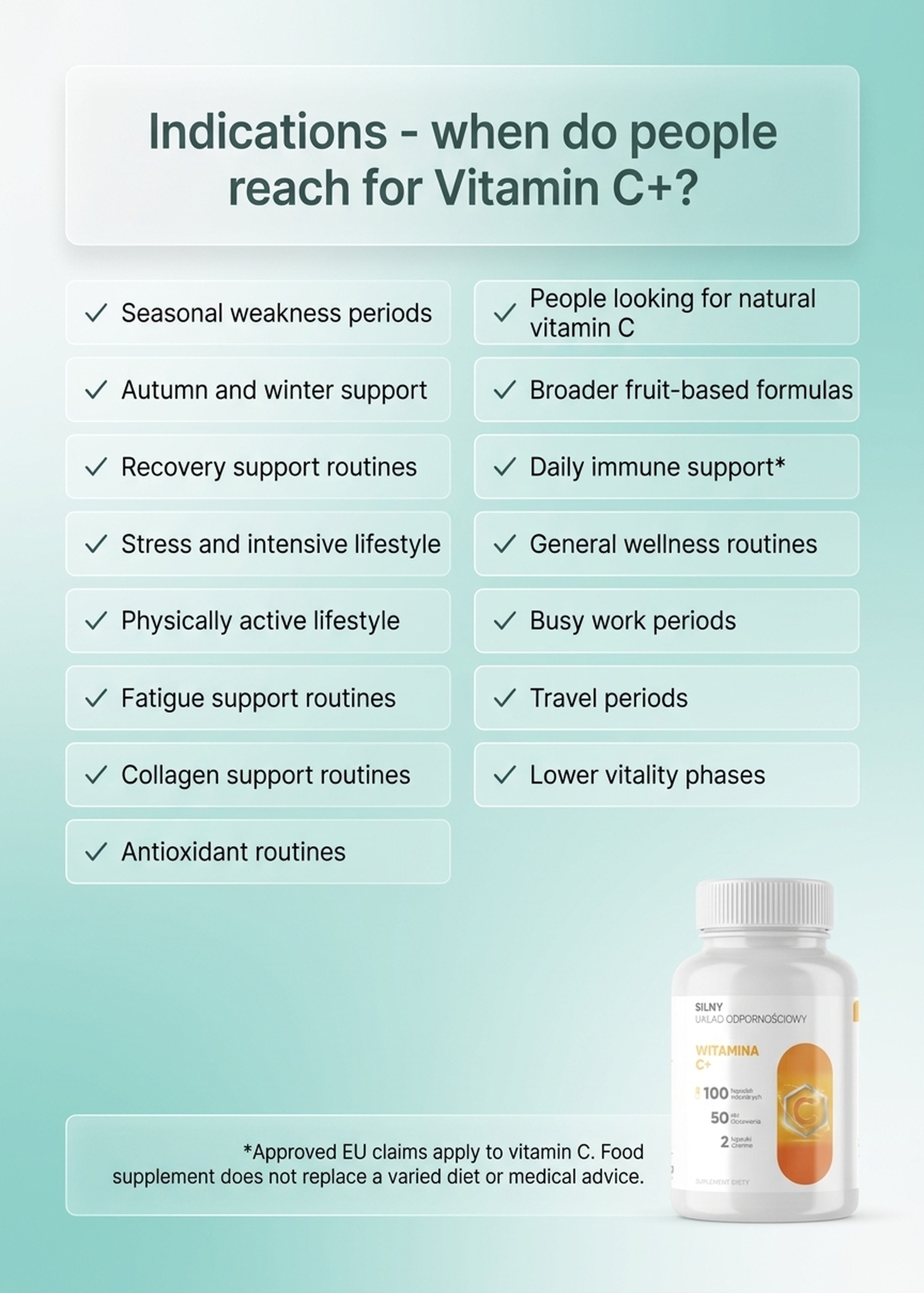 Vitamin C+ - Cherry, Rosehip and Acerola for Immunity and Collagen