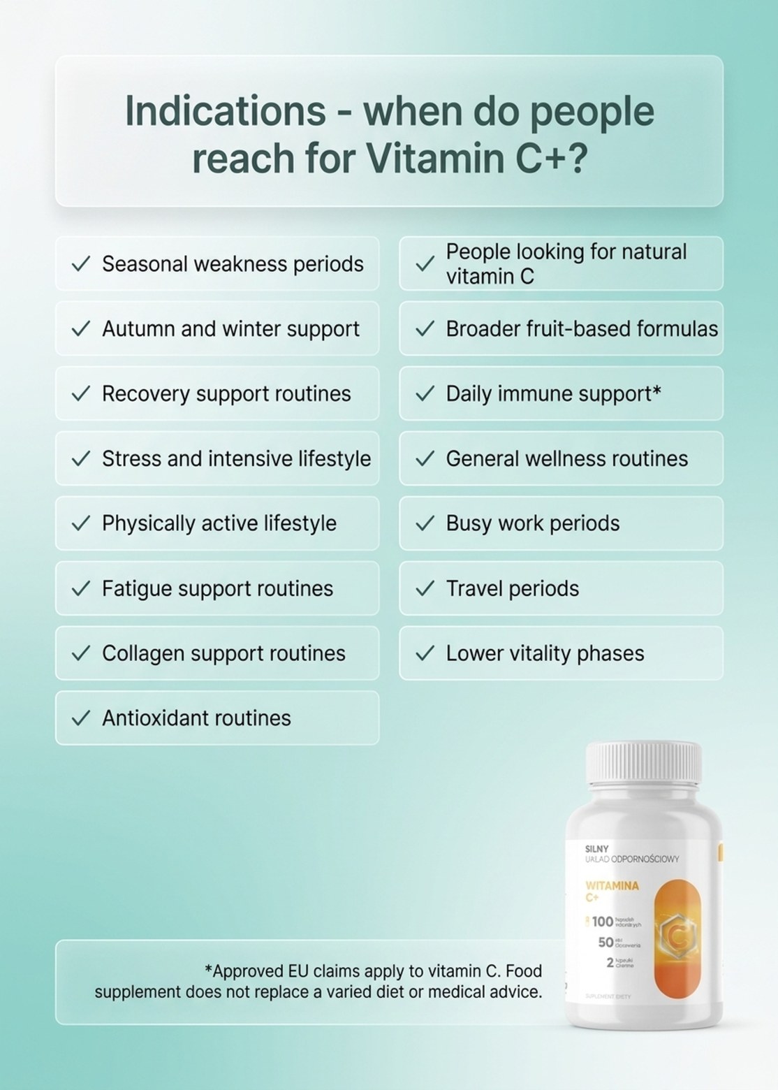 Vitamin C+ - Cherry, Rosehip and Acerola for Immunity and Collagen