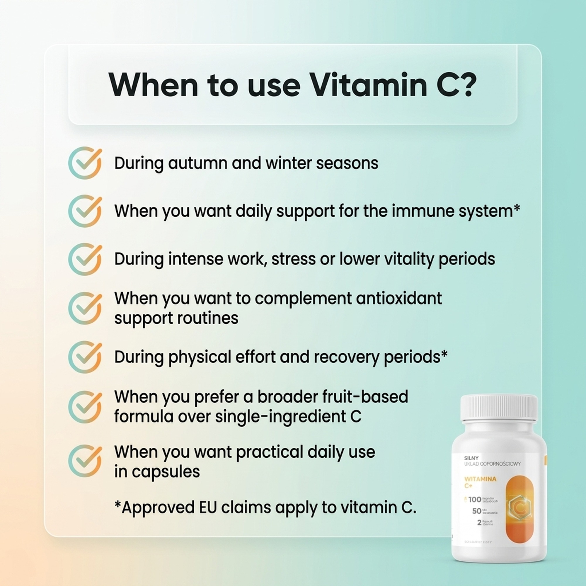 Vitamin C+ - Cherry, Rosehip and Acerola for Immunity and Collagen