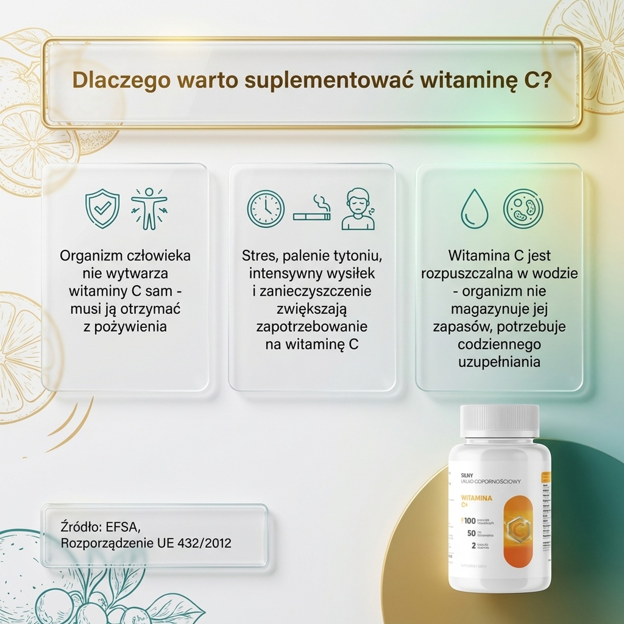 Witamina C+ - wiśnia, dzika róża i acerola dla odporności i kolagenu