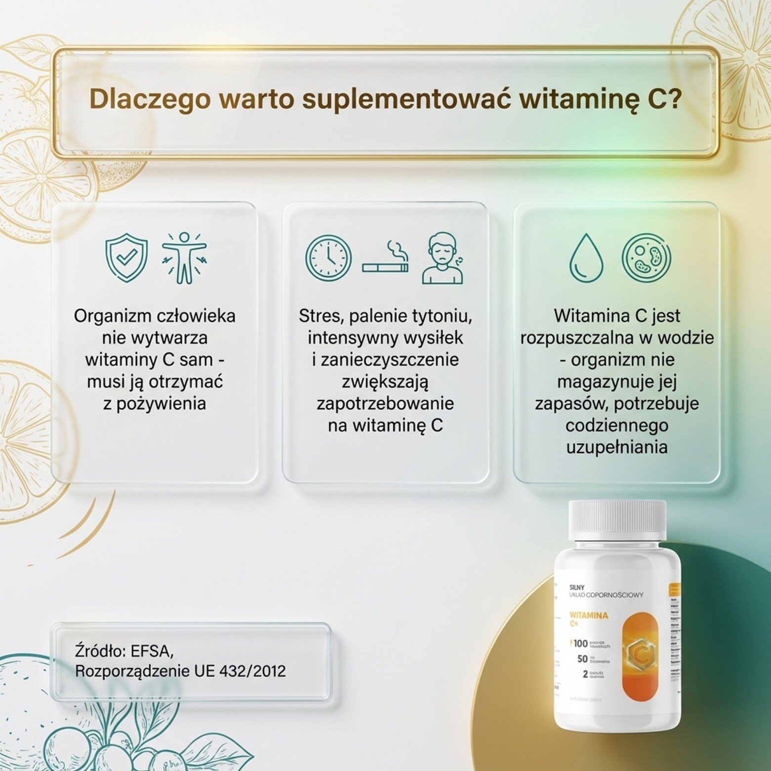 Witamina C+ - wiśnia, dzika róża i acerola dla odporności i kolagenu