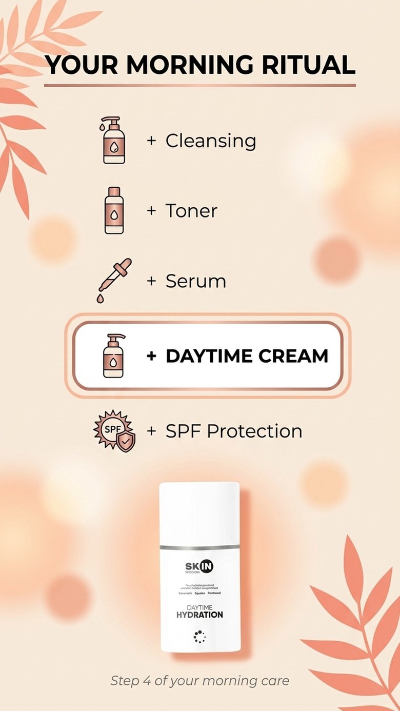 DayTime Hydration - Day Cream with Peach Oil + Ceramides + Lecithin - Skin Mission