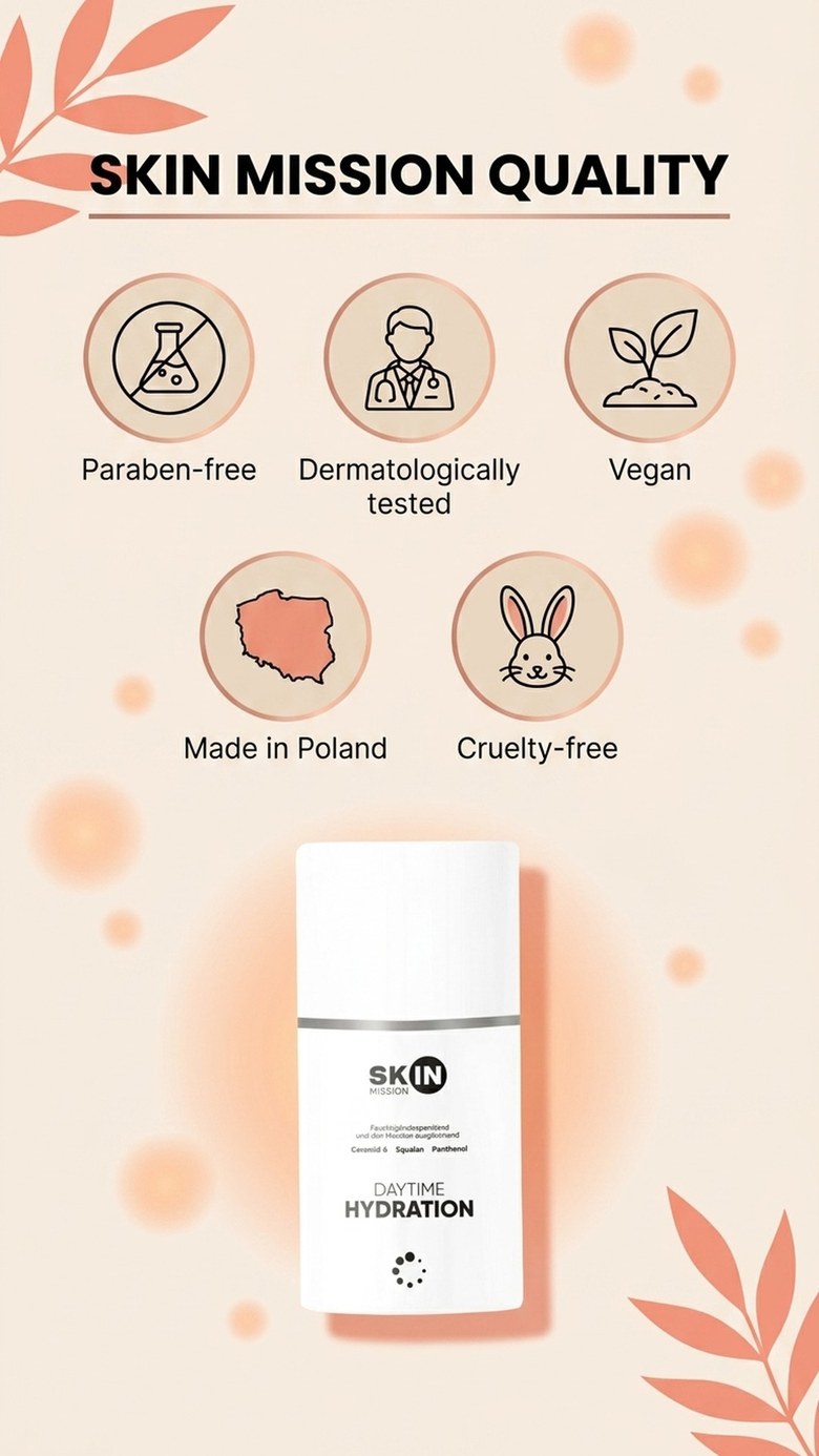 DayTime Hydration - Day Cream with Peach Oil + Ceramides + Lecithin - Skin Mission