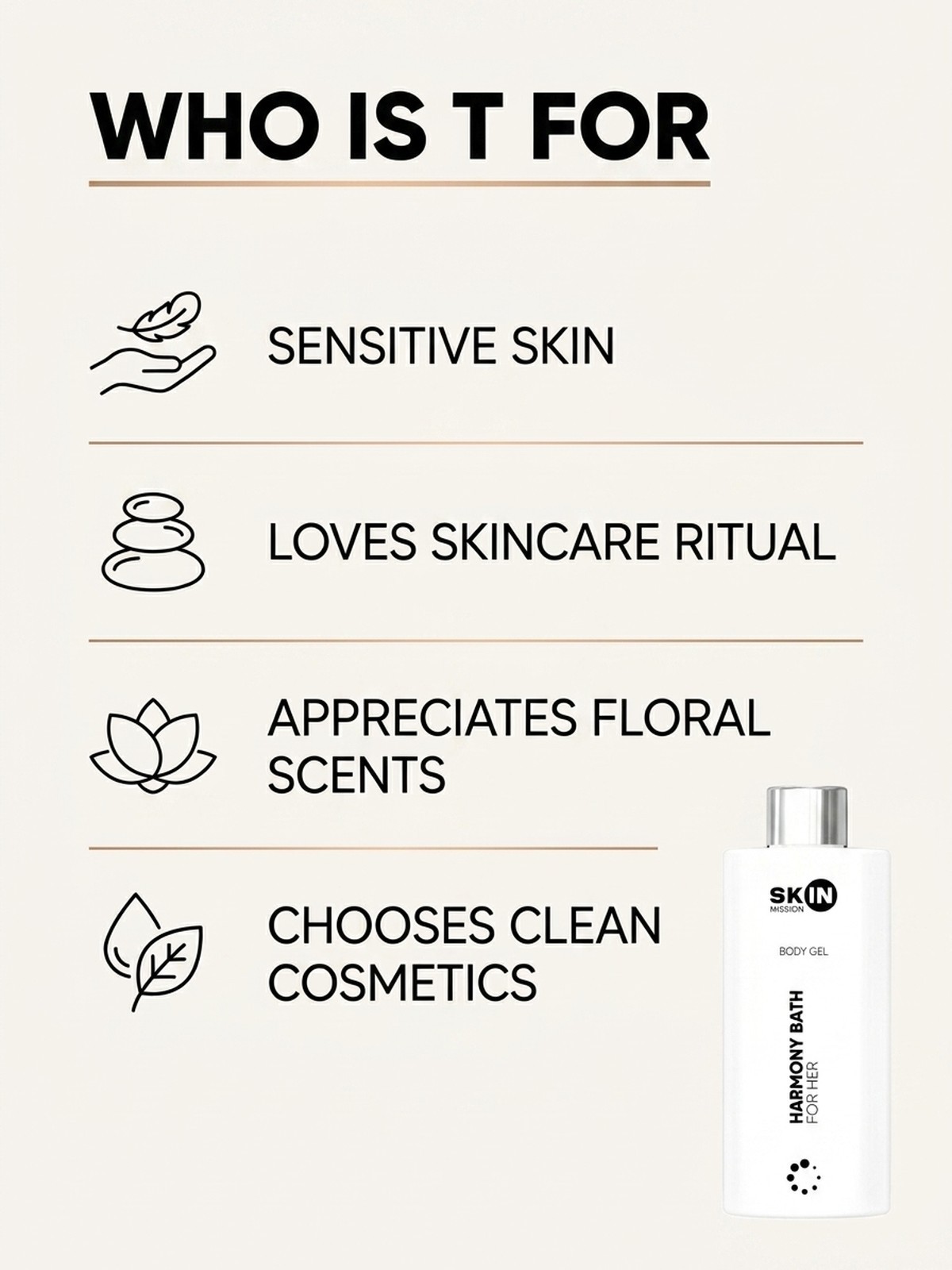 Who is Harmony Bath For Her – Moisturizing Shower Gel for Women – 300ml | Skin Mission for?