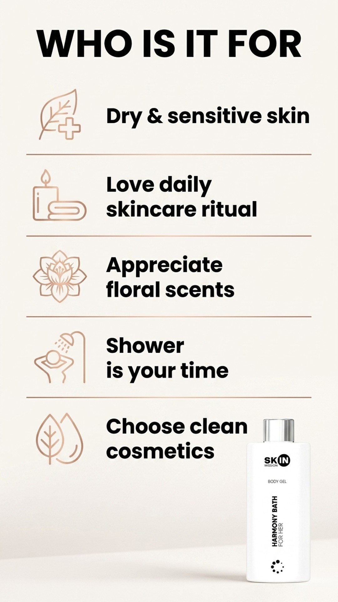 Harmony Bath For Her – Moisturizing Shower Gel for Women – 300ml | Skin Mission — story 4