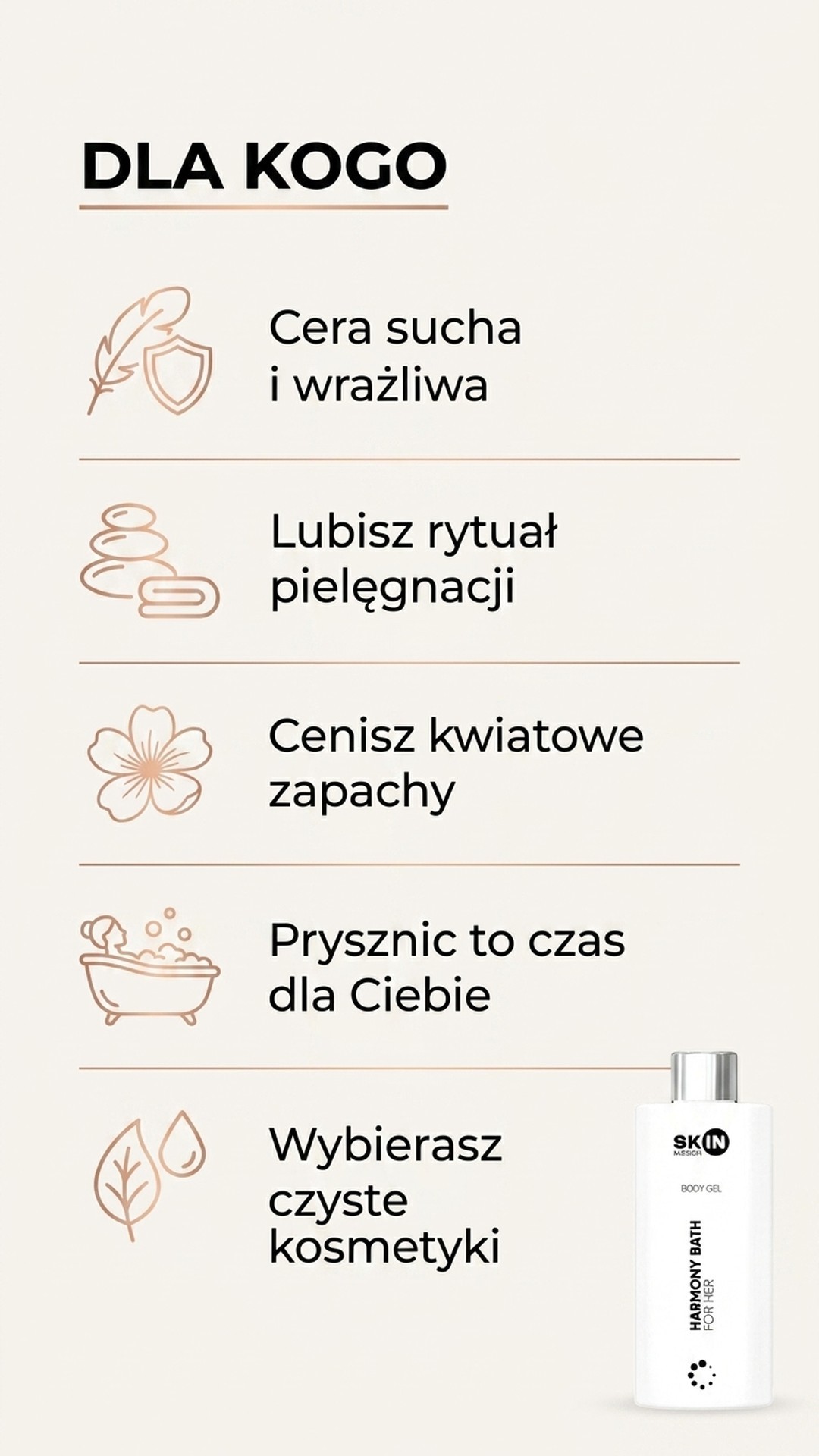 Harmony Bath For Her - Nawilżający Żel pod Prysznic dla kobiet - 300ml | Skin Mission — story 4