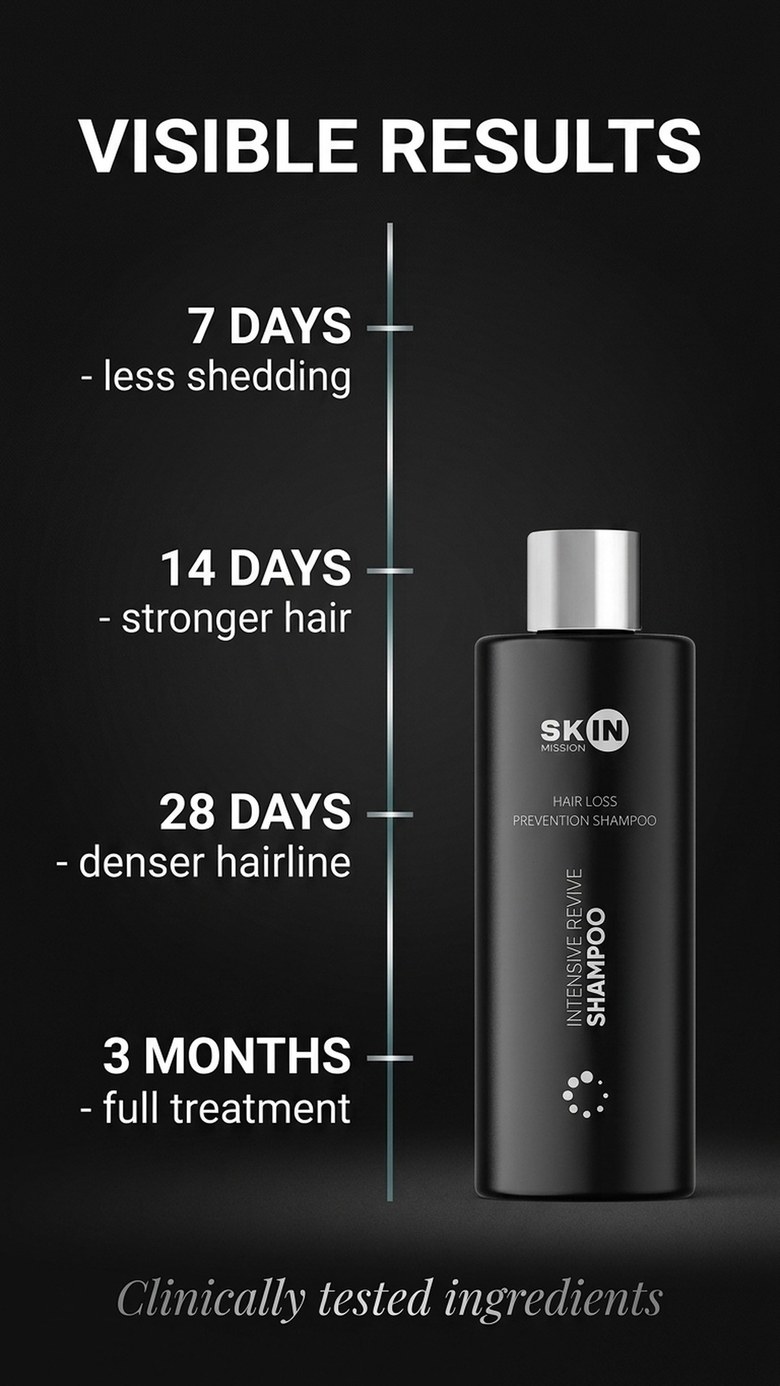 Intensive Revive Shampoo - Revitalizing Shampoo with Baikal Skullcap + Caffeine - Skin Mission
