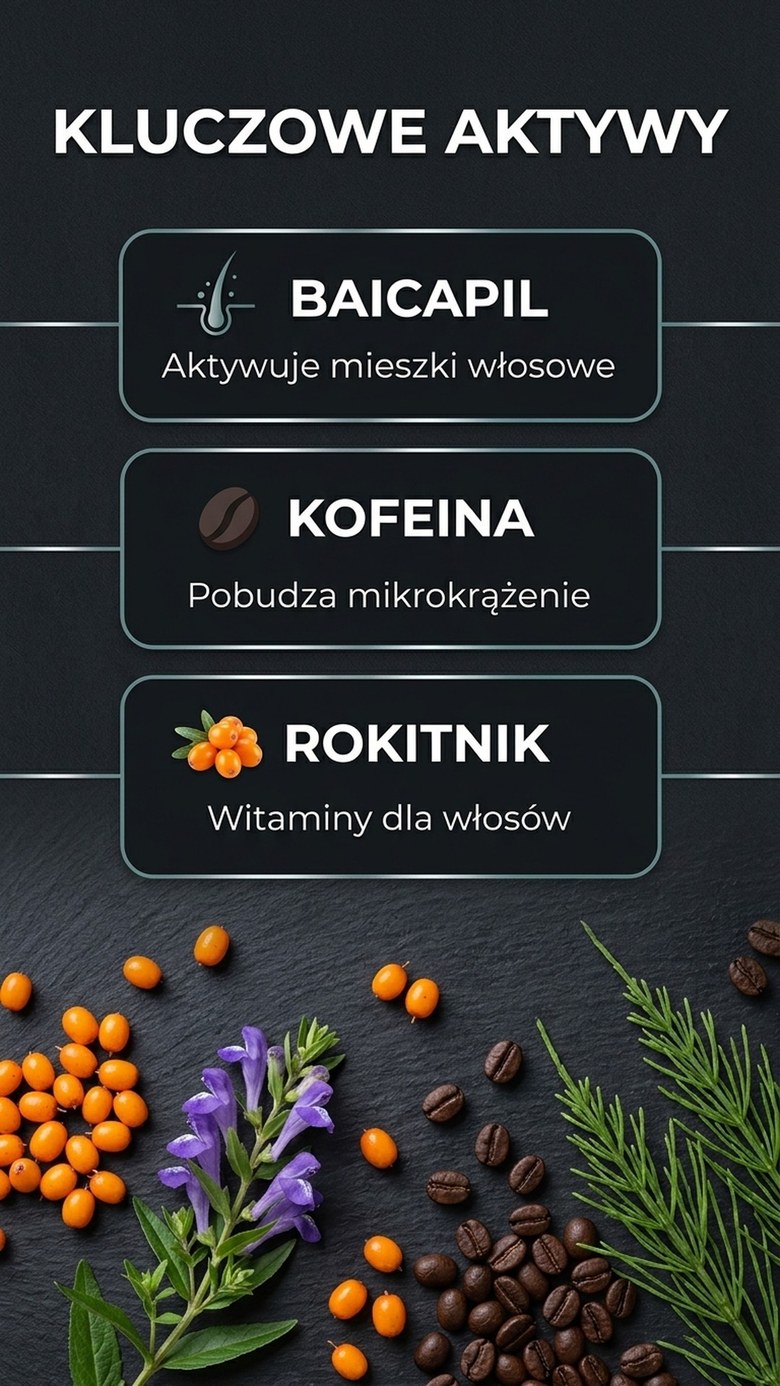 Intensive Revive Shampoo - Szampon regenerujący z Tarczycą bajkalską + Kofeina - Skin Mission