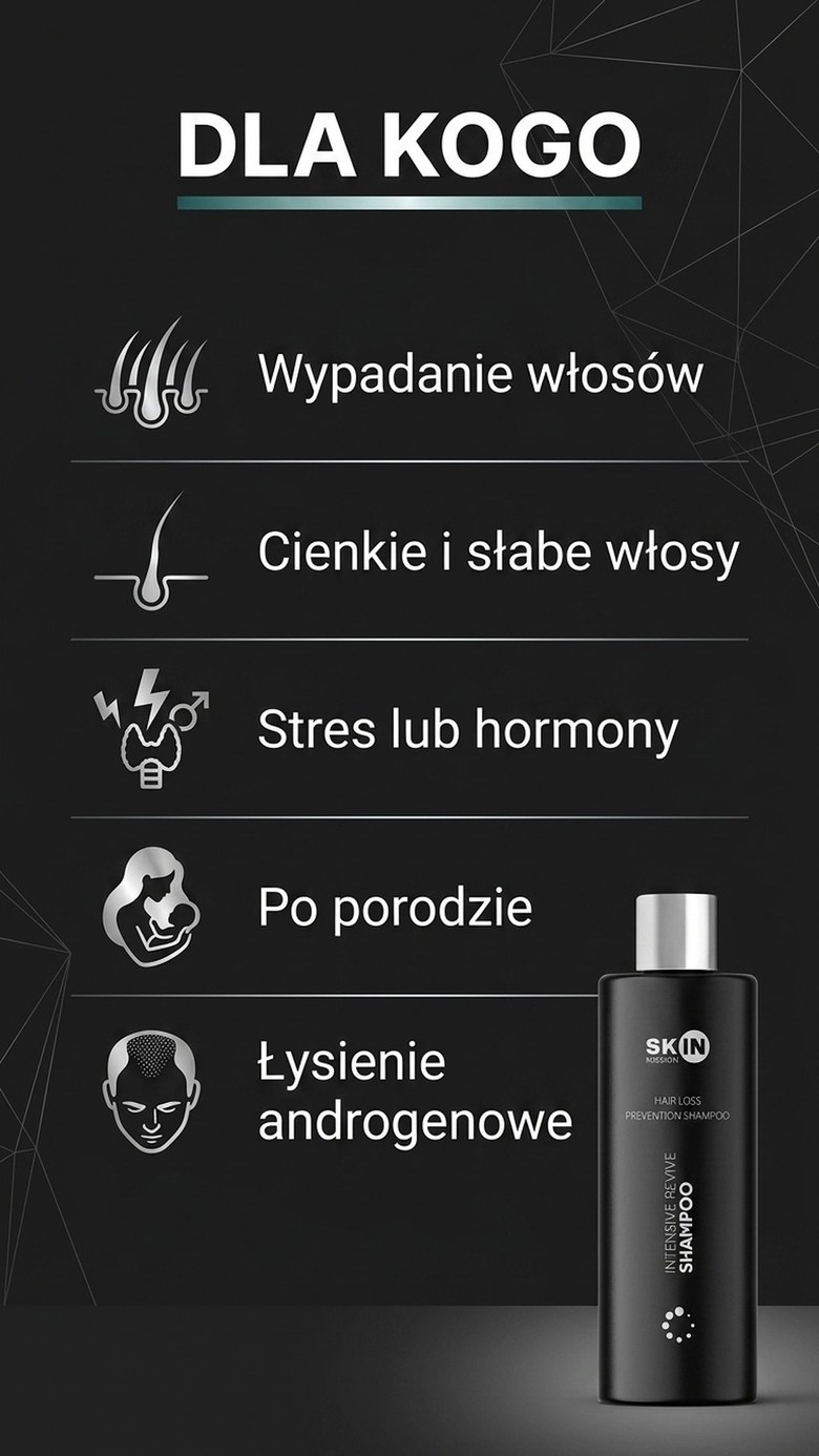 Intensive Revive Shampoo - Szampon regenerujący z Tarczycą bajkalską + Kofeina - Skin Mission
