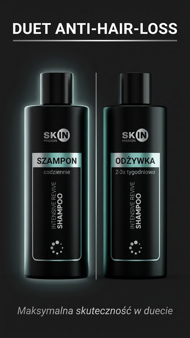 Intensive Revive Shampoo - Szampon regenerujący z Tarczycą bajkalską + Kofeina - Skin Mission