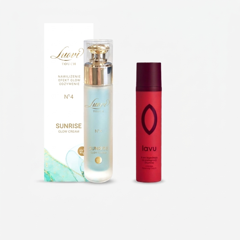 Viloway - Pakiet: Lekki rytuał na dzień - Sunrise Glow Cream No. 4 + krem łagodzący LAVU do pielęgnacji intymnej