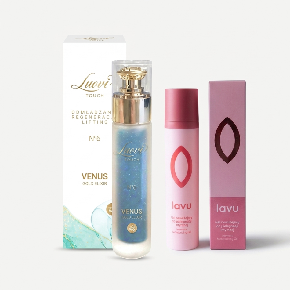 Viloway - Pakiet: Luksusowe nawilżenie - Venus Gold Elixir No. 6 + żel nawilżający LAVU