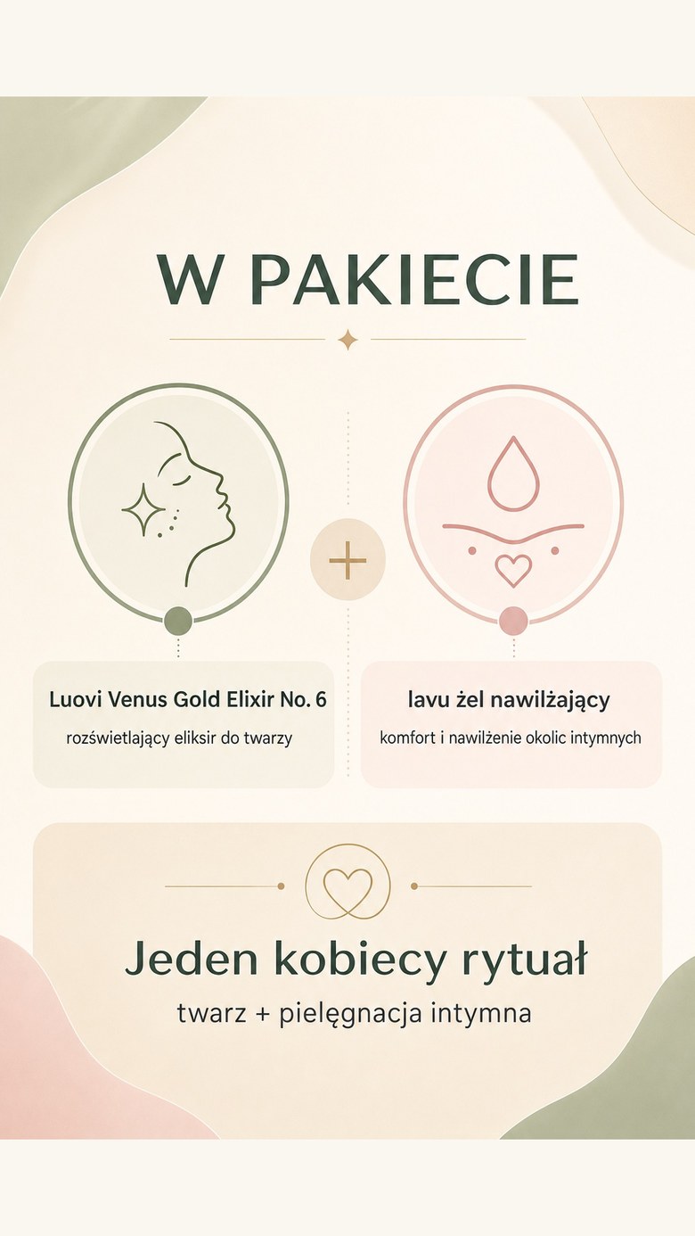 Pakiet: Luksusowe nawilżenie - Venus Gold Elixir No. 6 + żel nawilżający LAVU